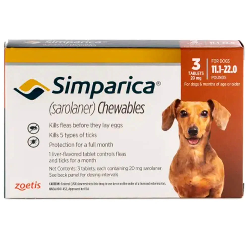 Simparica Chewable Tablets for Dogs - Healthber