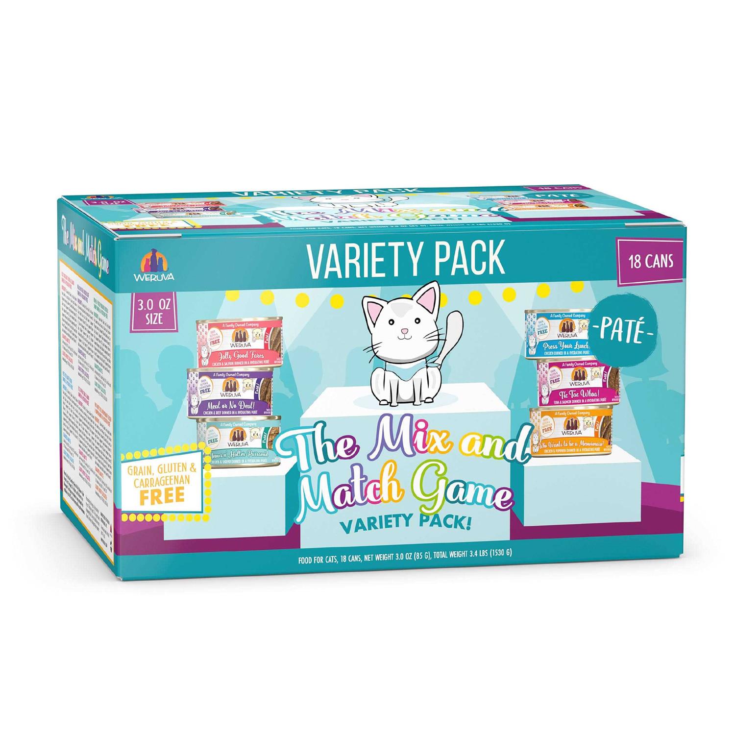 Weruva Classic Paté Cat Food The Mix & Match Game Variety Pack - Healthber