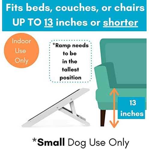 Birdrock HOME Adjustable Dog Ramp for Low Beds or Couches - Healthber