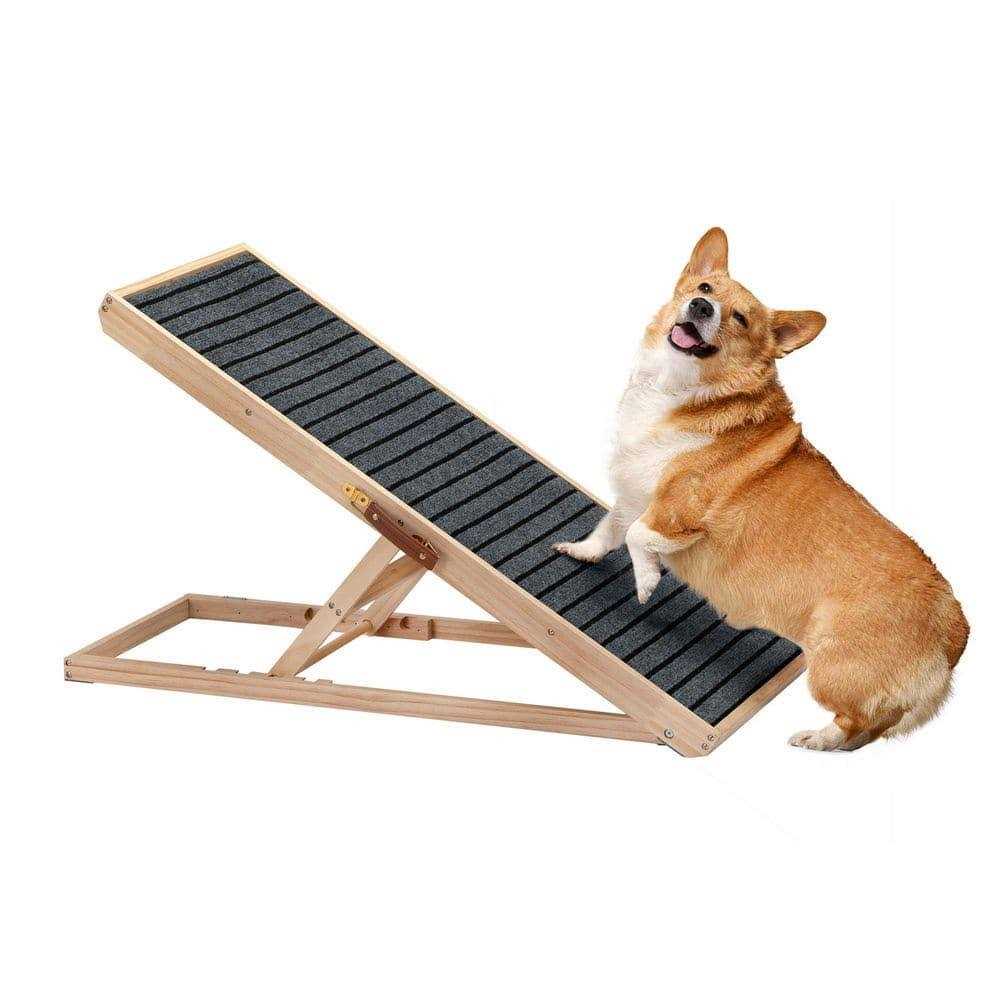 Coziwow Dog Ramp Folding Stair 4-Level Height Adjustable Non-slip Mat - Healthber