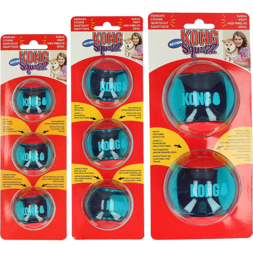 Kong Squeezz Action Ball Dog Toy - Healthber