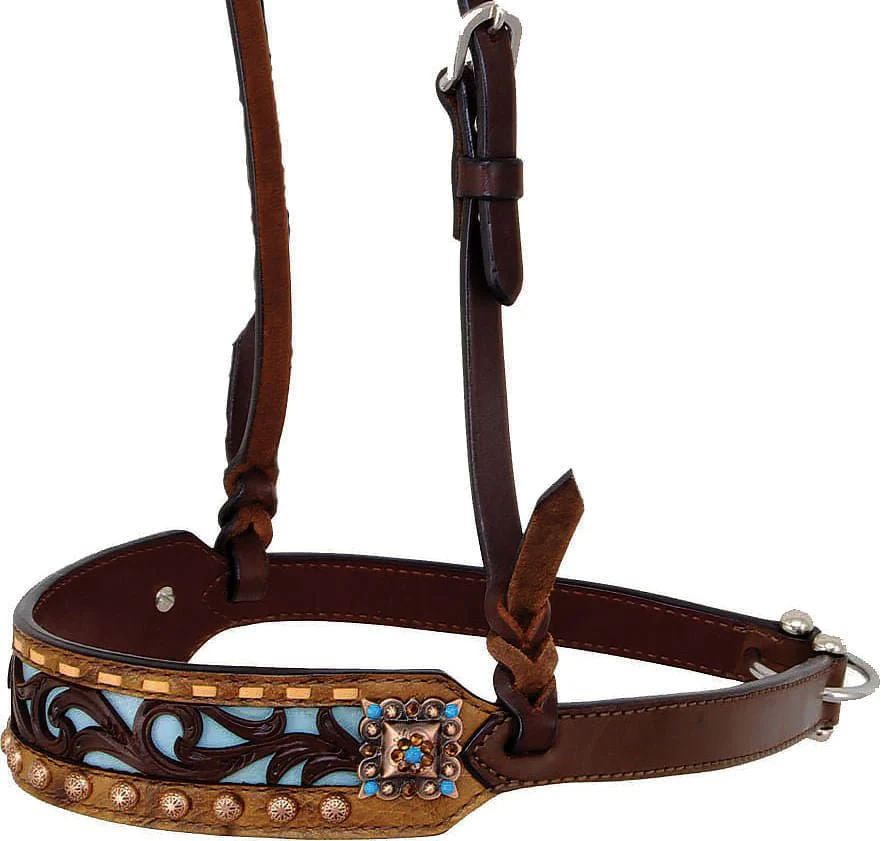 Rafter T Distressed Filigree Noseband - Healthber