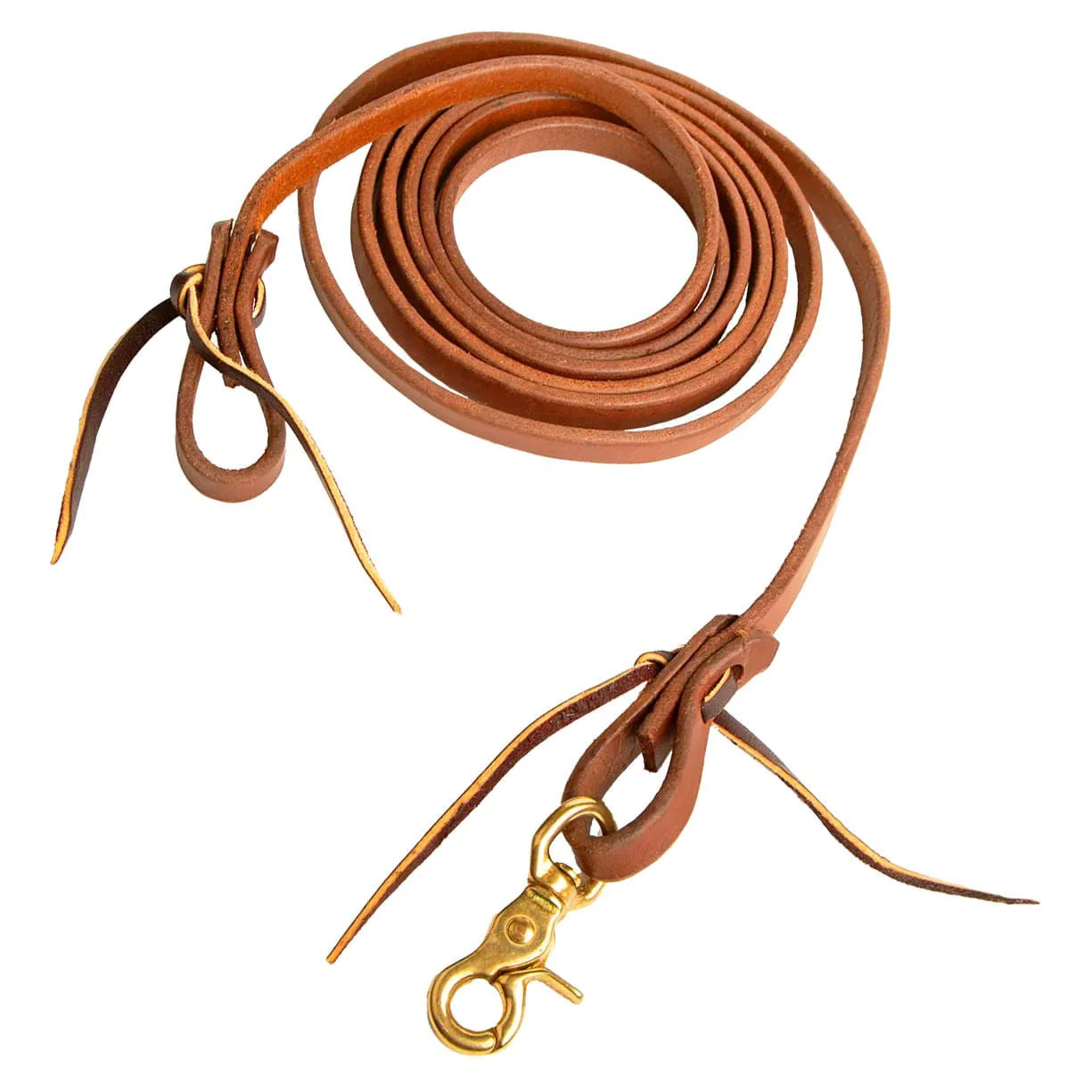 Poplar Head Premium Oiled Harness Leather Roping Rein - Healthber