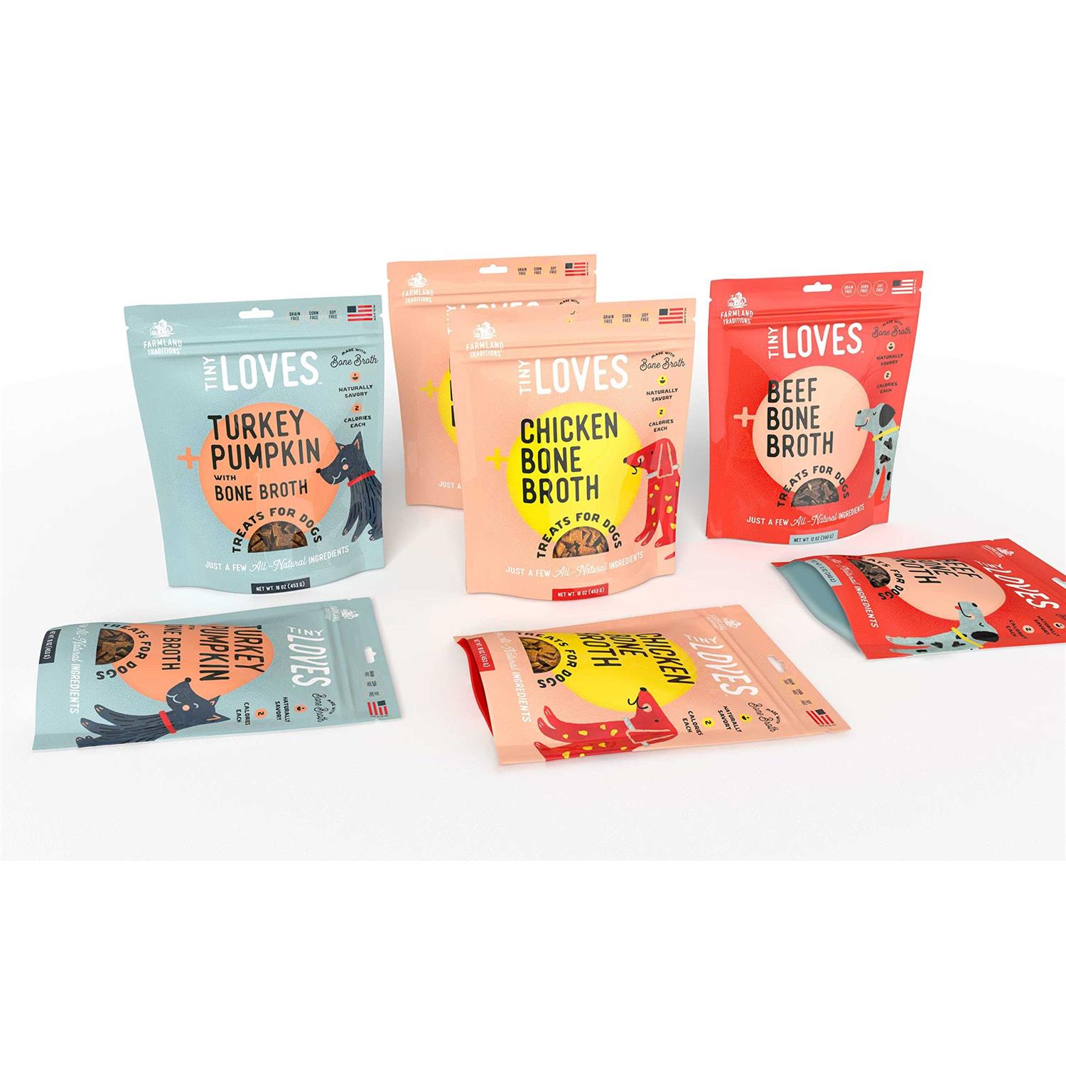 Farmland Traditions Tiny Loves Beef with Bone Broth Flavored Jerky Dog Treats - Healthber