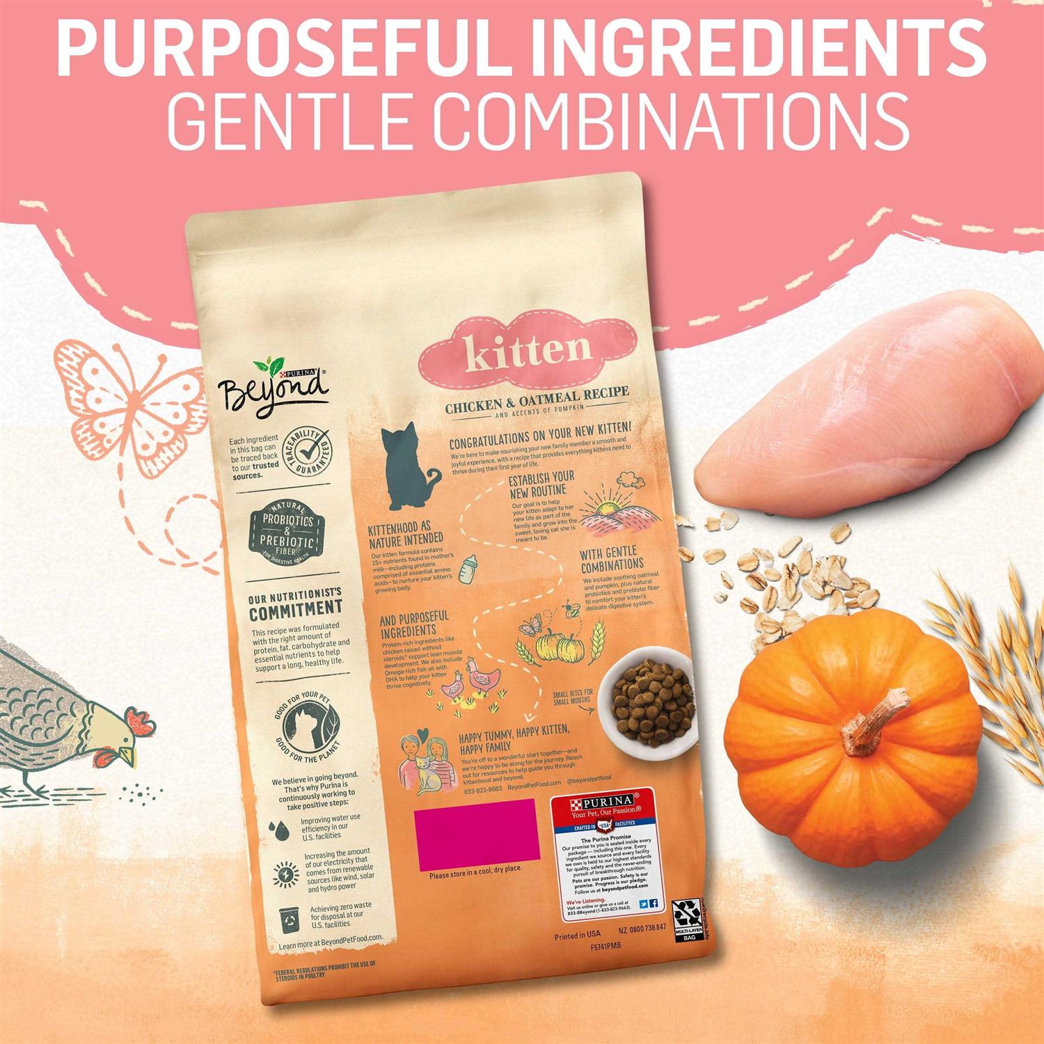 Purina Beyond Natural Kitten Food Chicken & Oatmeal - Healthber