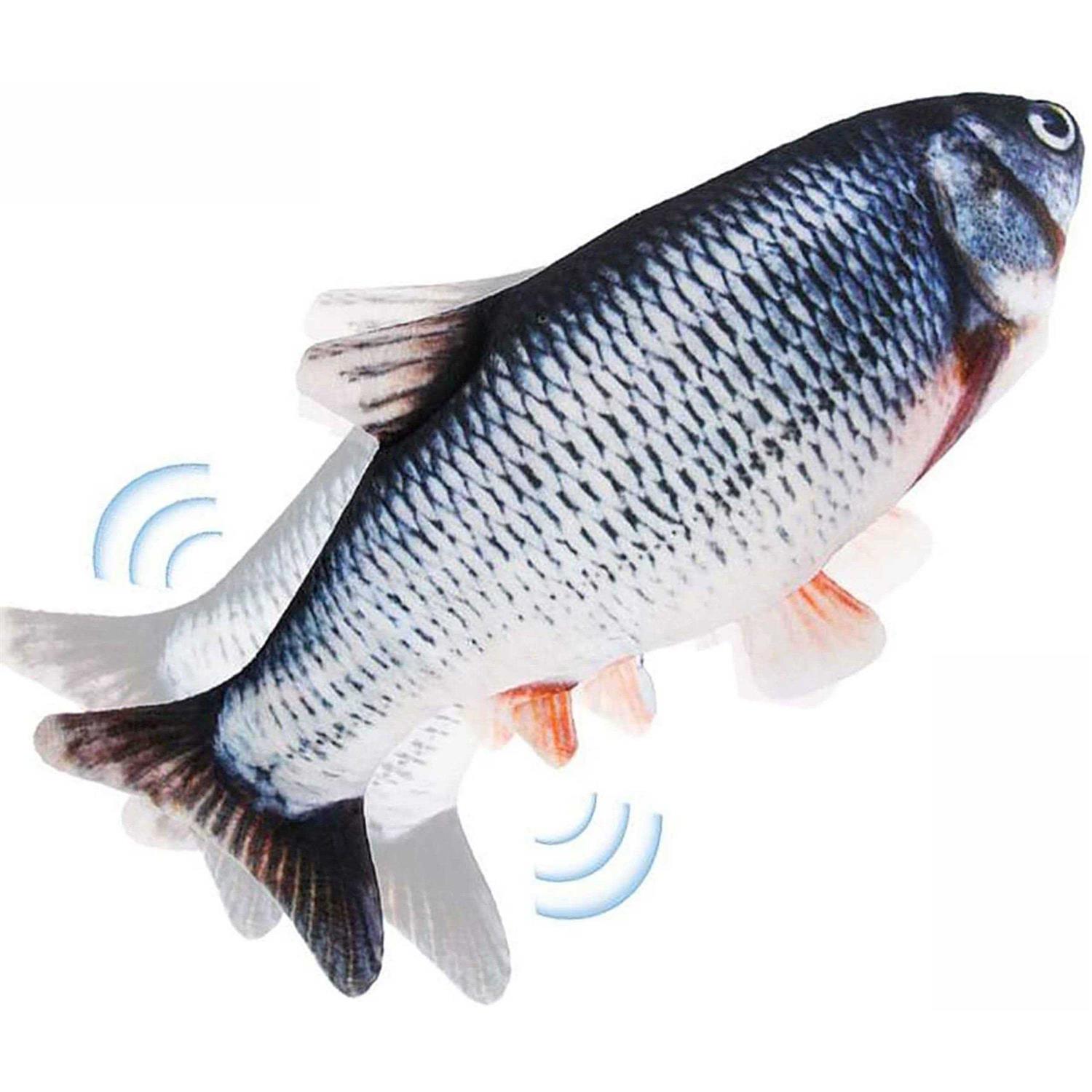 Tocirelo Electric Floppy Fish Cat Toy Moving Cat Kicker Fish Toy 11 Realistic Flopping Fish Dog Toy - Healthber