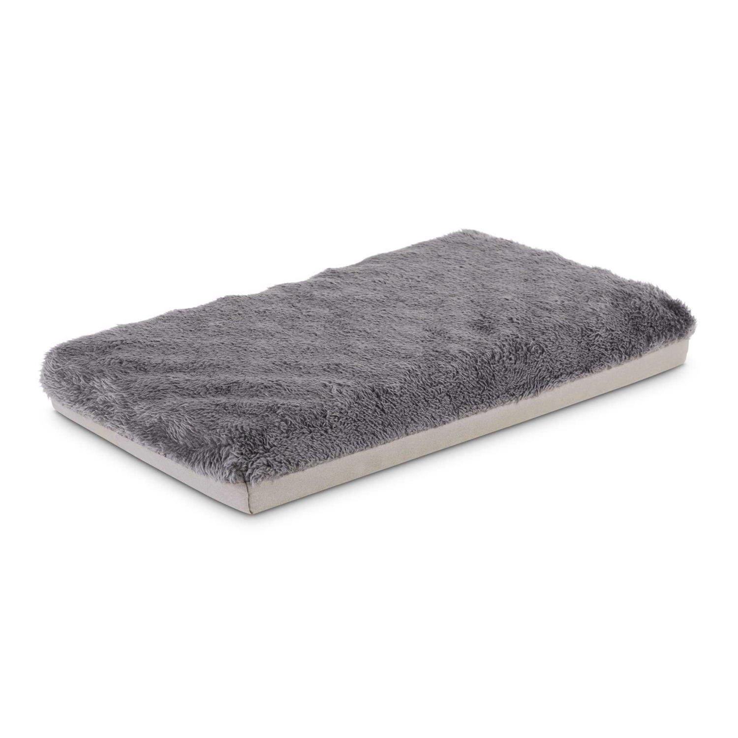 EveryYay Essentials Happy Place Dark Grey Foam Dog Crate Mat and Pet Bed - Healthber