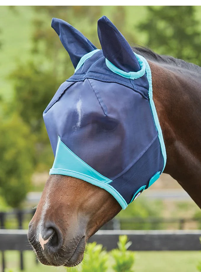 Weatherbeeta ComFITec Fine Mesh Horse Fly Mask with Ears - Healthber