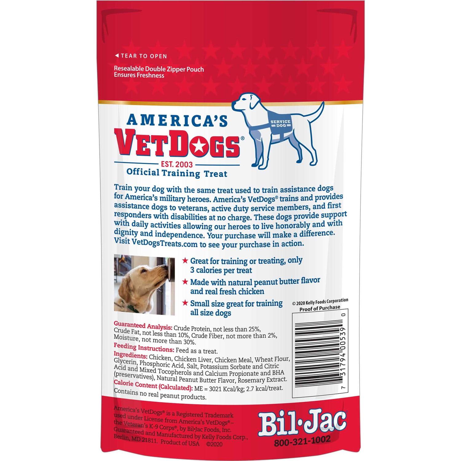 Bil-jac VetDogs Peanut Butter Flavor Training Treats for Dogs - Healthber