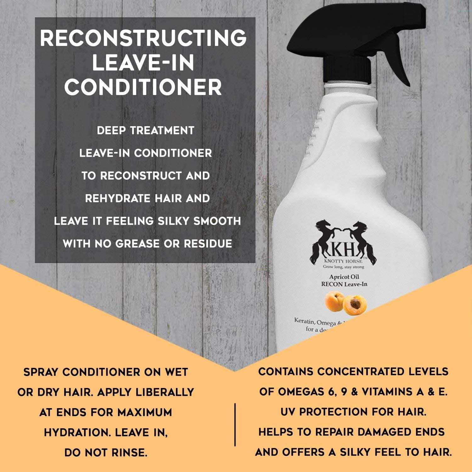 Knotty Horse Apricot Oil Recon Leave-In Conditioner - Healthber