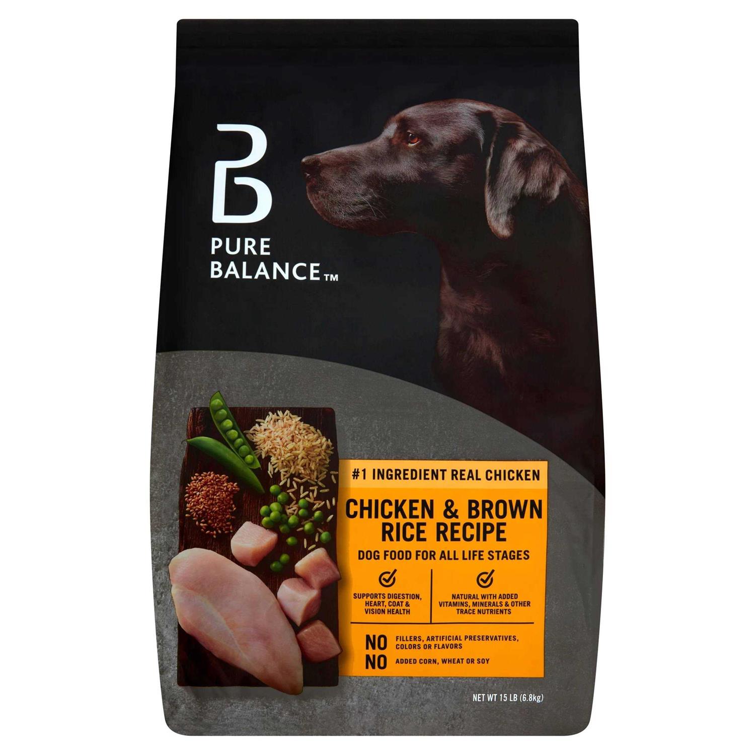 Pure Balance Chicken and Brown Rice Recipe Dry Dog Food - Healthber