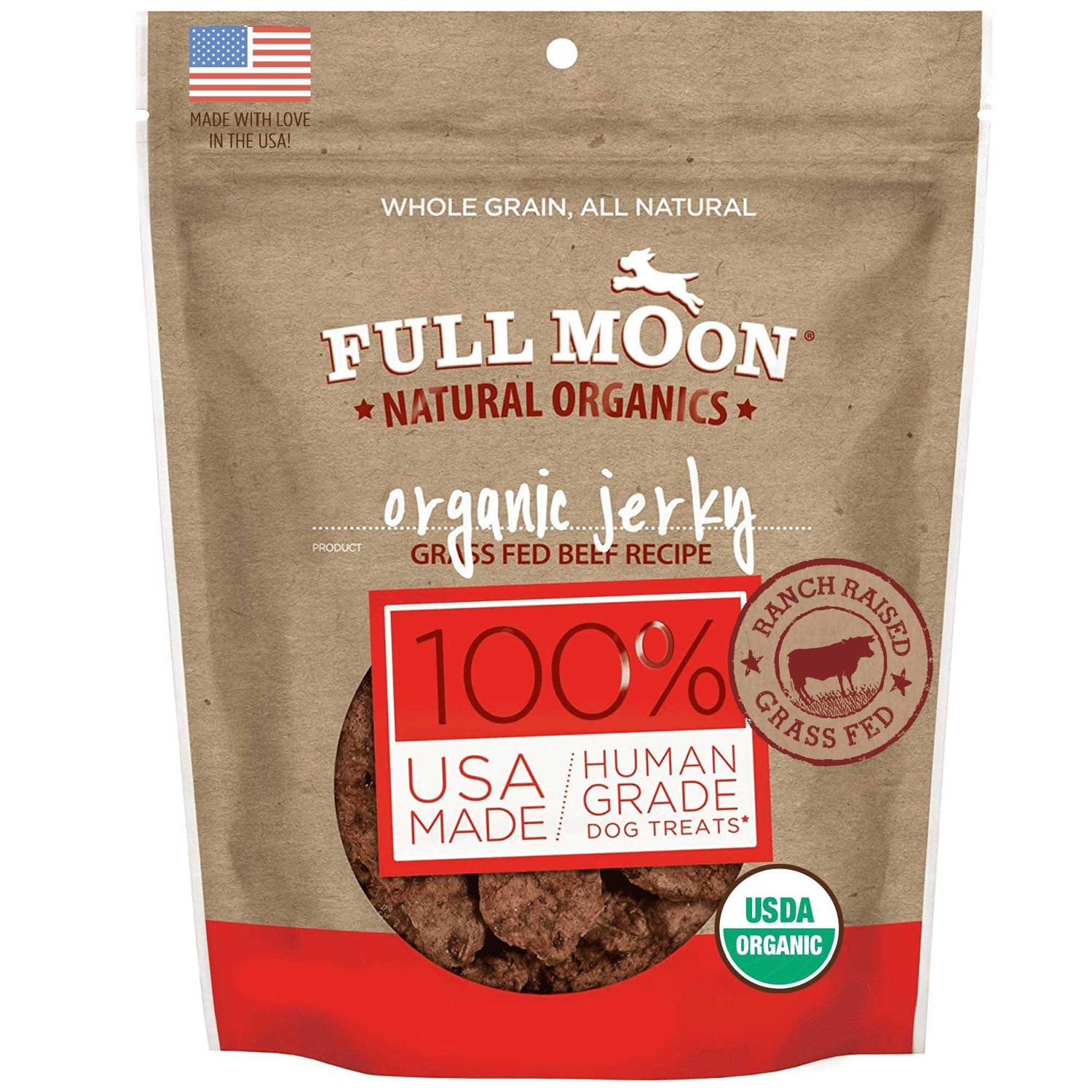 Full Moon Organic Beef Jerky Human-Grade Dog Treats - Healthber