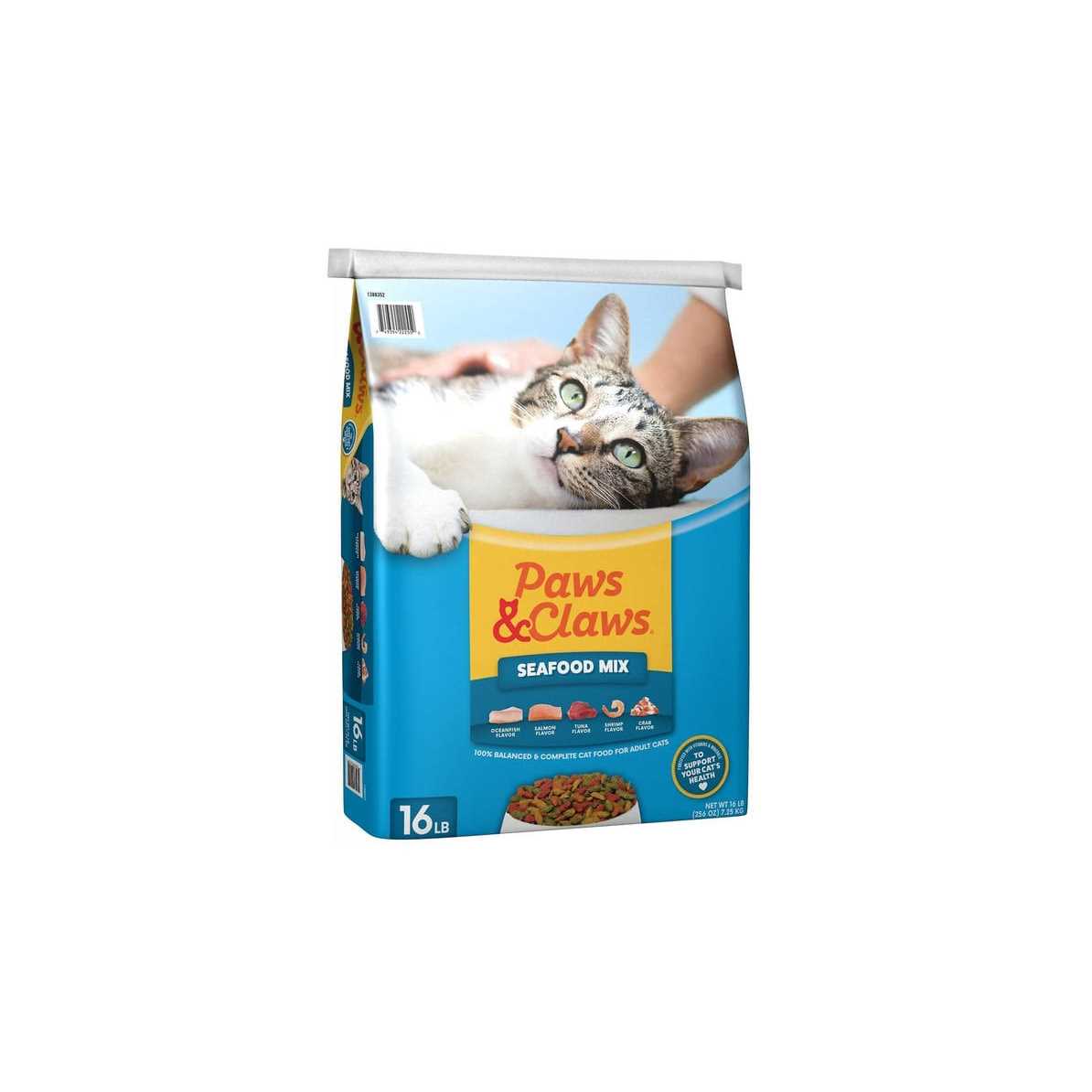 Paws & Claws Adult Seafood Mix Recipe Dry Cat Food 1388352 - Healthber