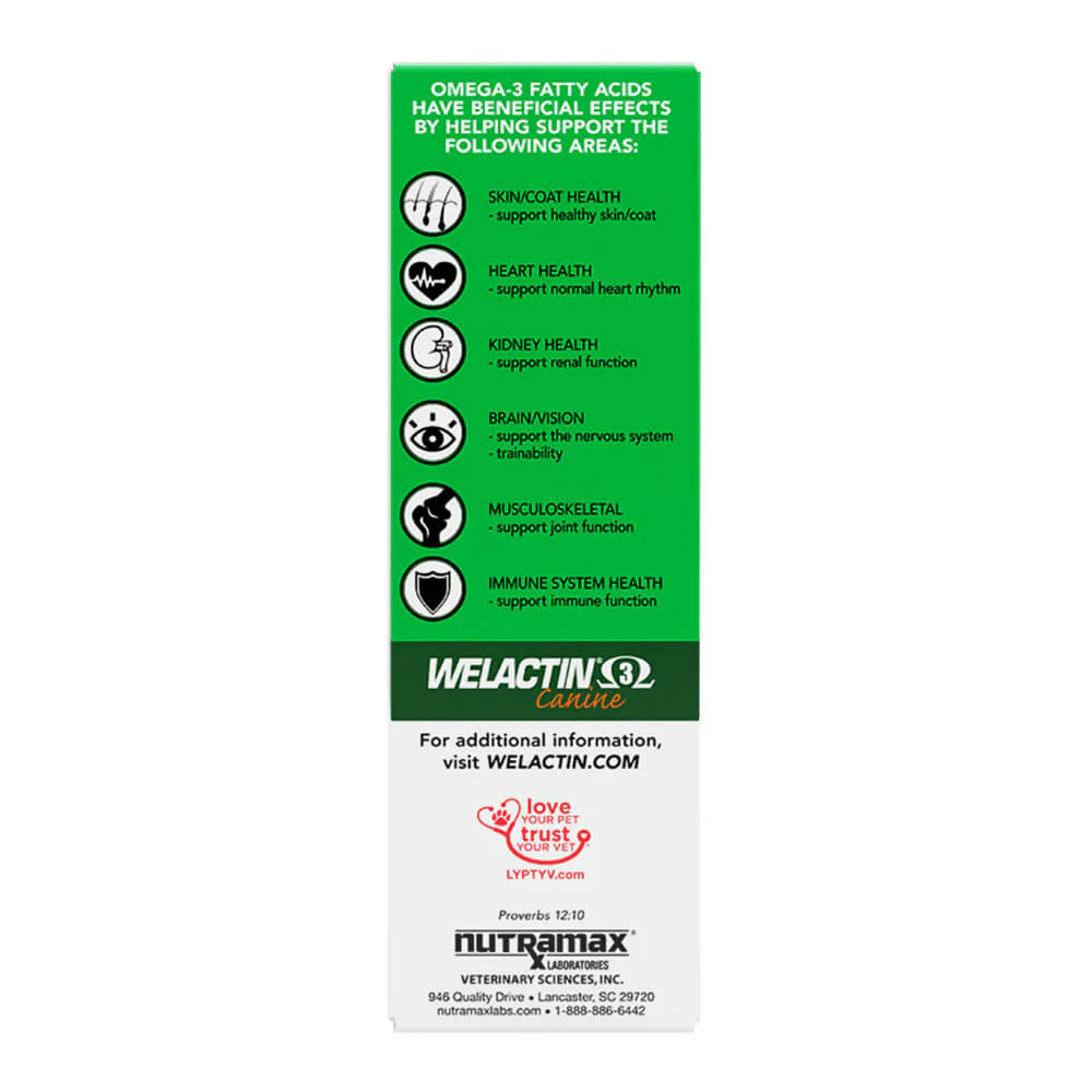 Nutramax Welactin Natural Omega-3 Supplement for Dogs - Healthber
