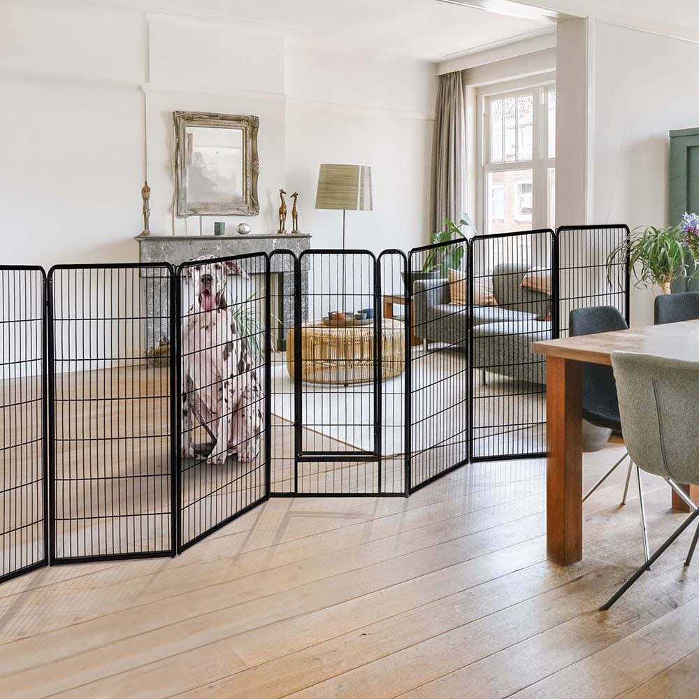 Yescom Pet Playpen Extra Large Dog Exercise Fence Panel Crate - Healthber