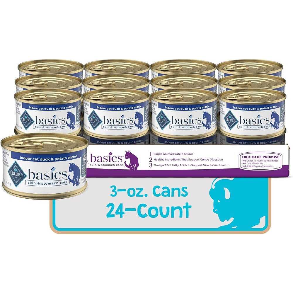 Blue Buffalo Basics Grain Free Indoor Fish and Potato Entree Canned Cat Food 3-oz - Healthber