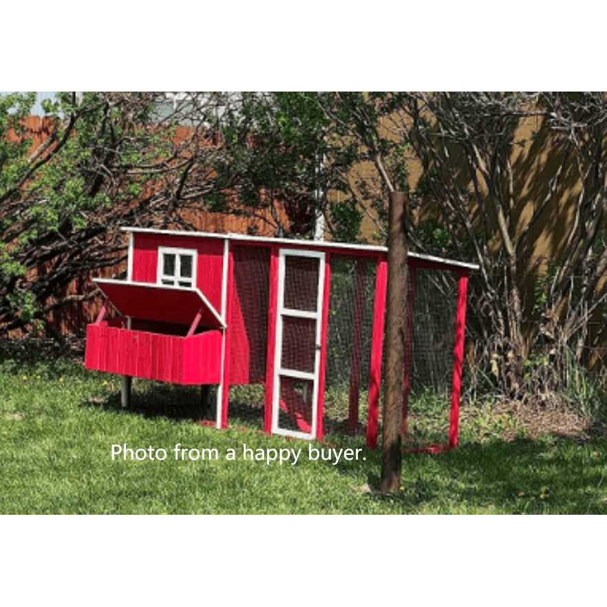 87 inch Wood Chicken Coop Hen House Run 4-6 Chickens Nesting Box - Healthber