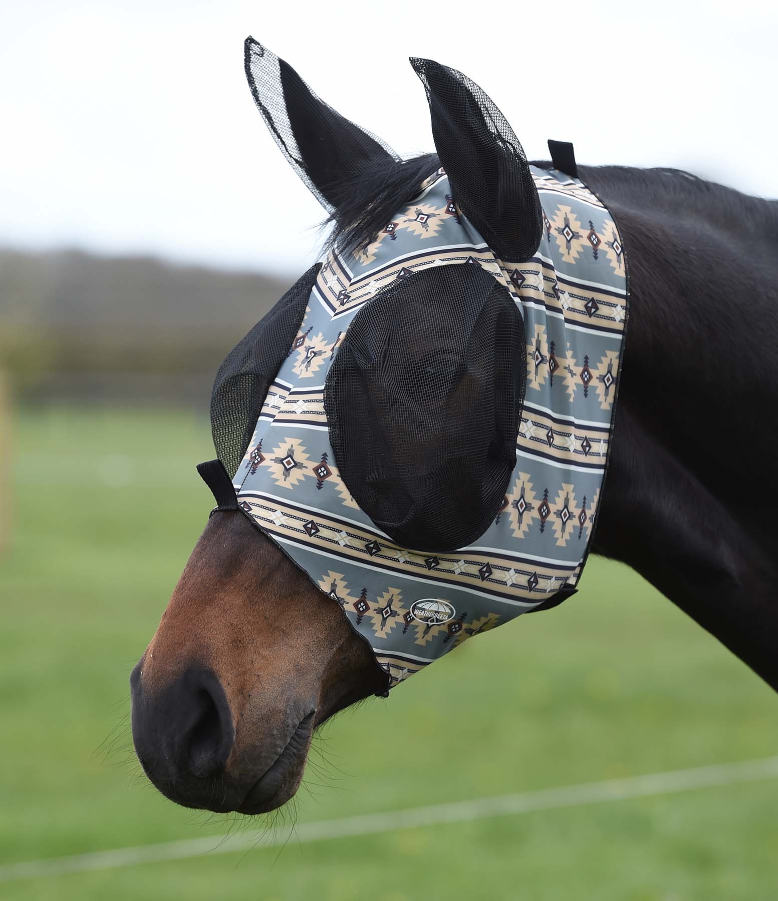 Weatherbeeta Deluxe Stretch Bug Eye Saver Horse Fly Mask with Ears - Healthber