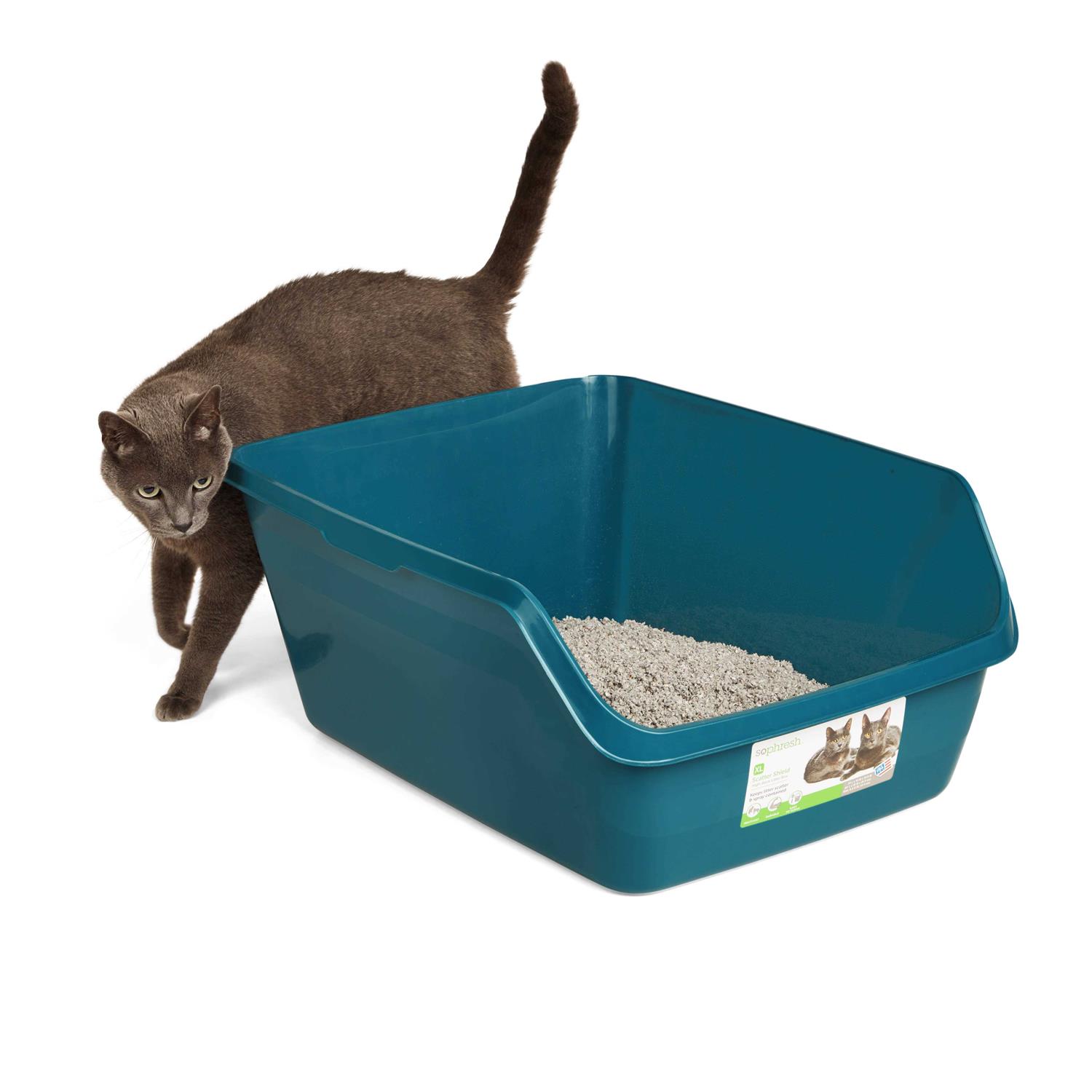 So Phresh Scatter Shield High-Back Litter Box - Healthber