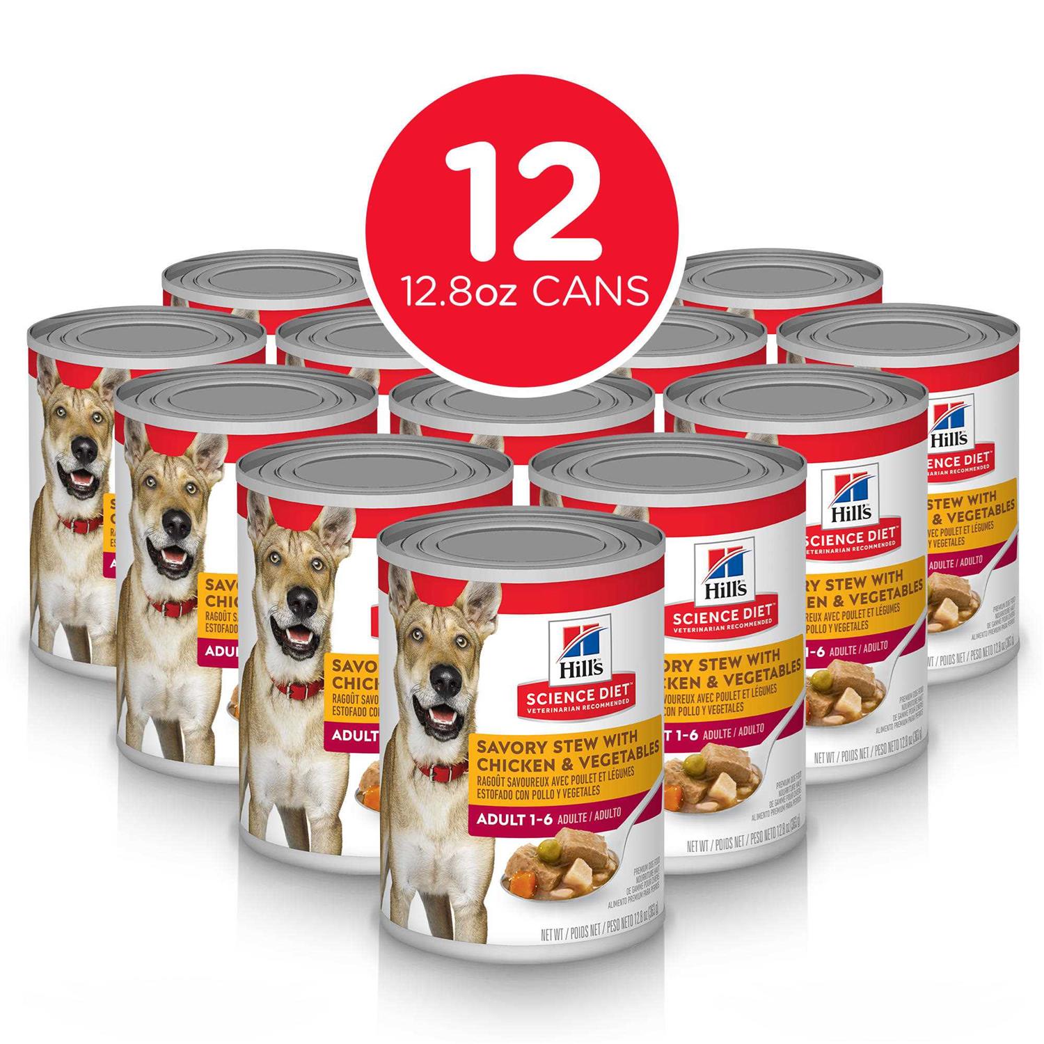 Hill’s Science Diet Chicken & Vegetables Dog Food, 12.8-oz, case of 12 - Healthber