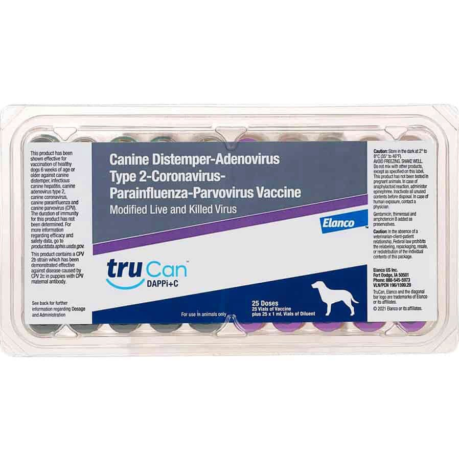 TruCan DAPPi+C (formerly Duramune Max 5-CvK), 25 Single Doses - Healthber