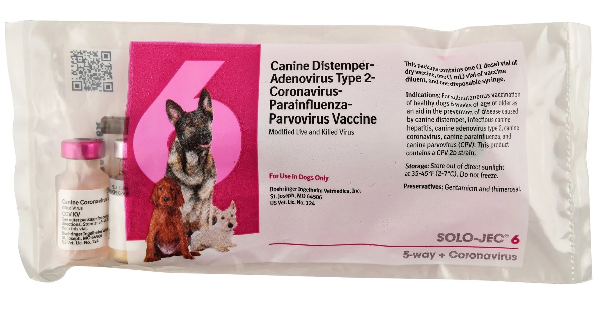 Solo-Jec 6 (6 Way Dog Vaccine), Single Dose - Healthber