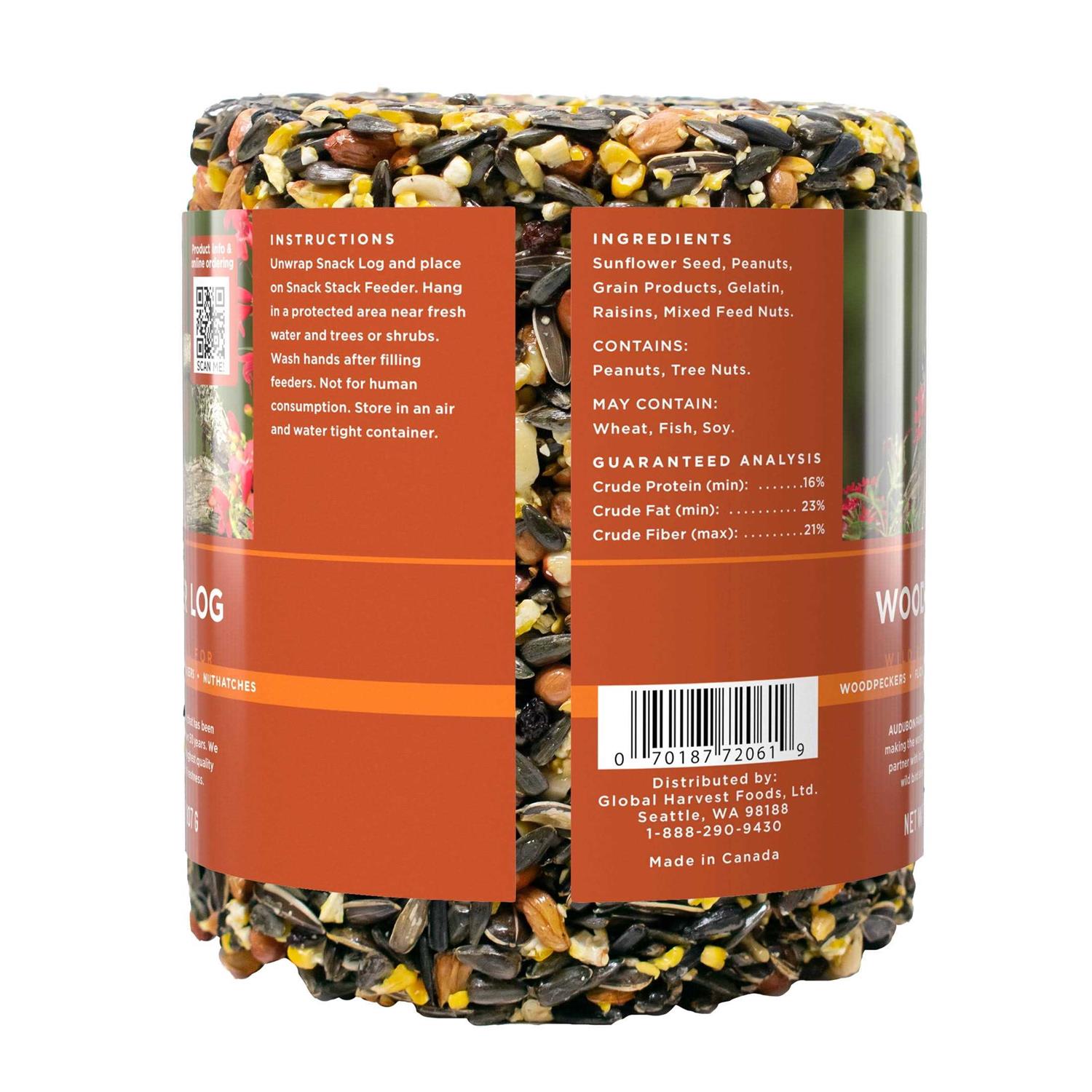 Audubon Park Woodpecker Snack Log Wild Bird Feed - Healthber