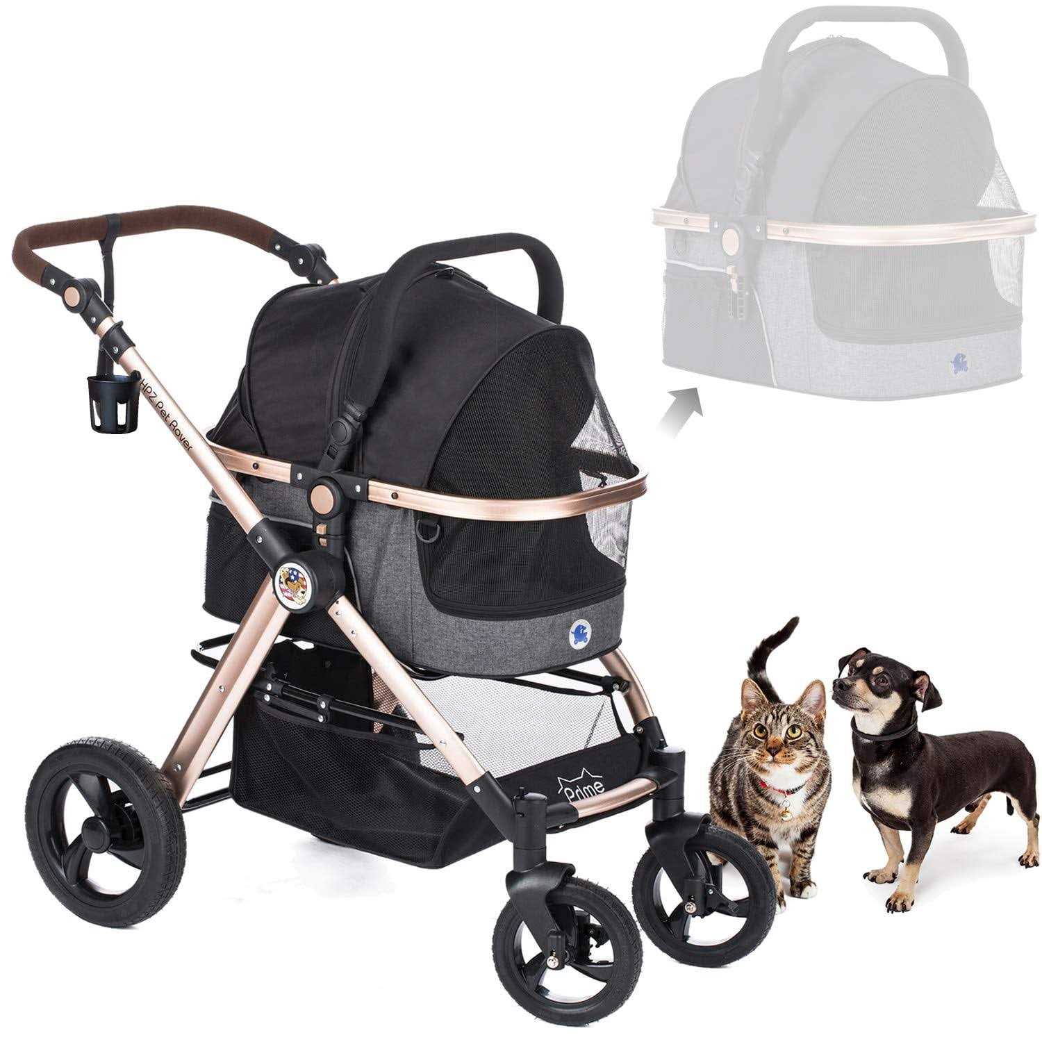 HPZ Pet Rover Prime 3-in-1 Luxury Stroller - Healthber