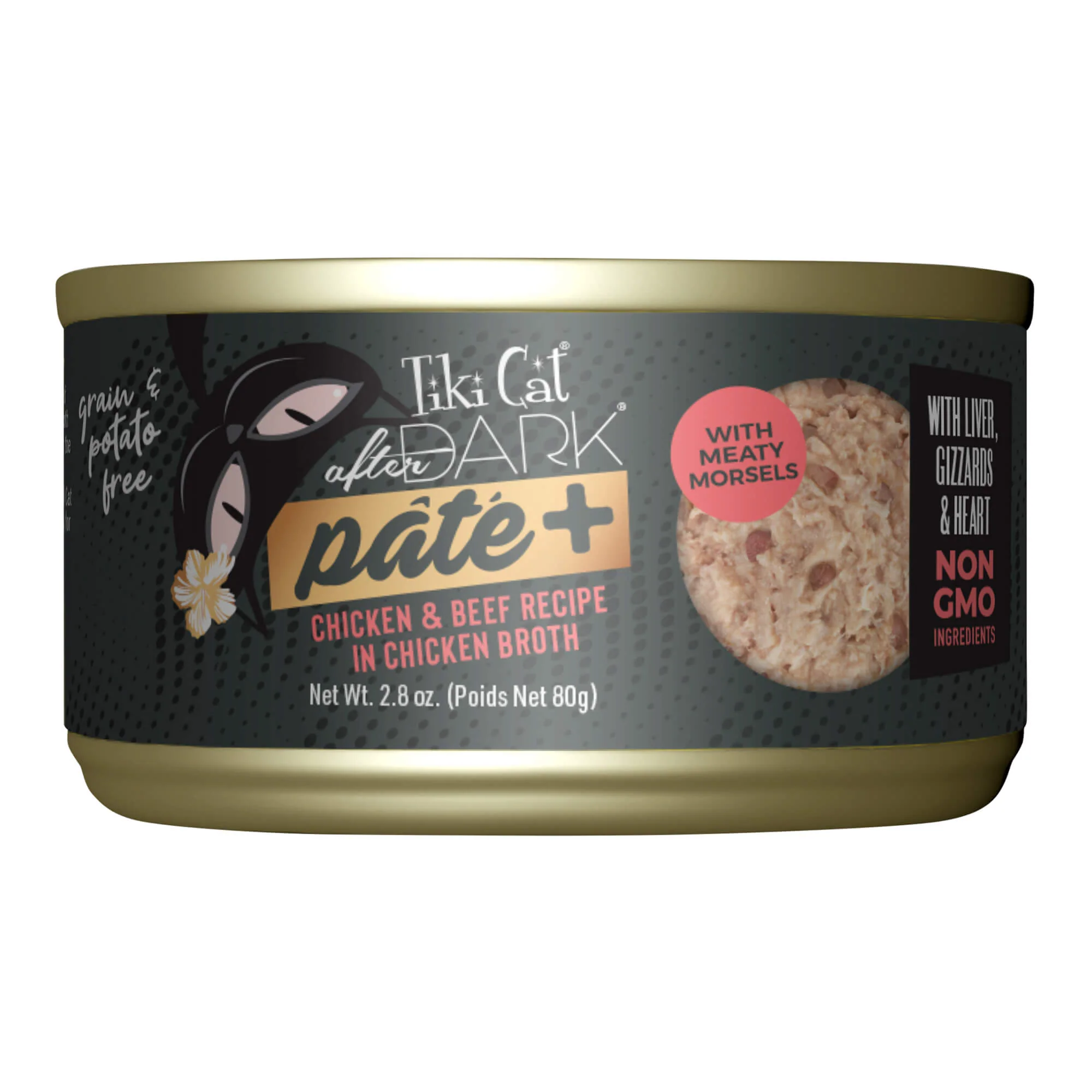 Tiki Cat After Dark Pate+ Wet Cat Food, Chicken & Beef - Healthber