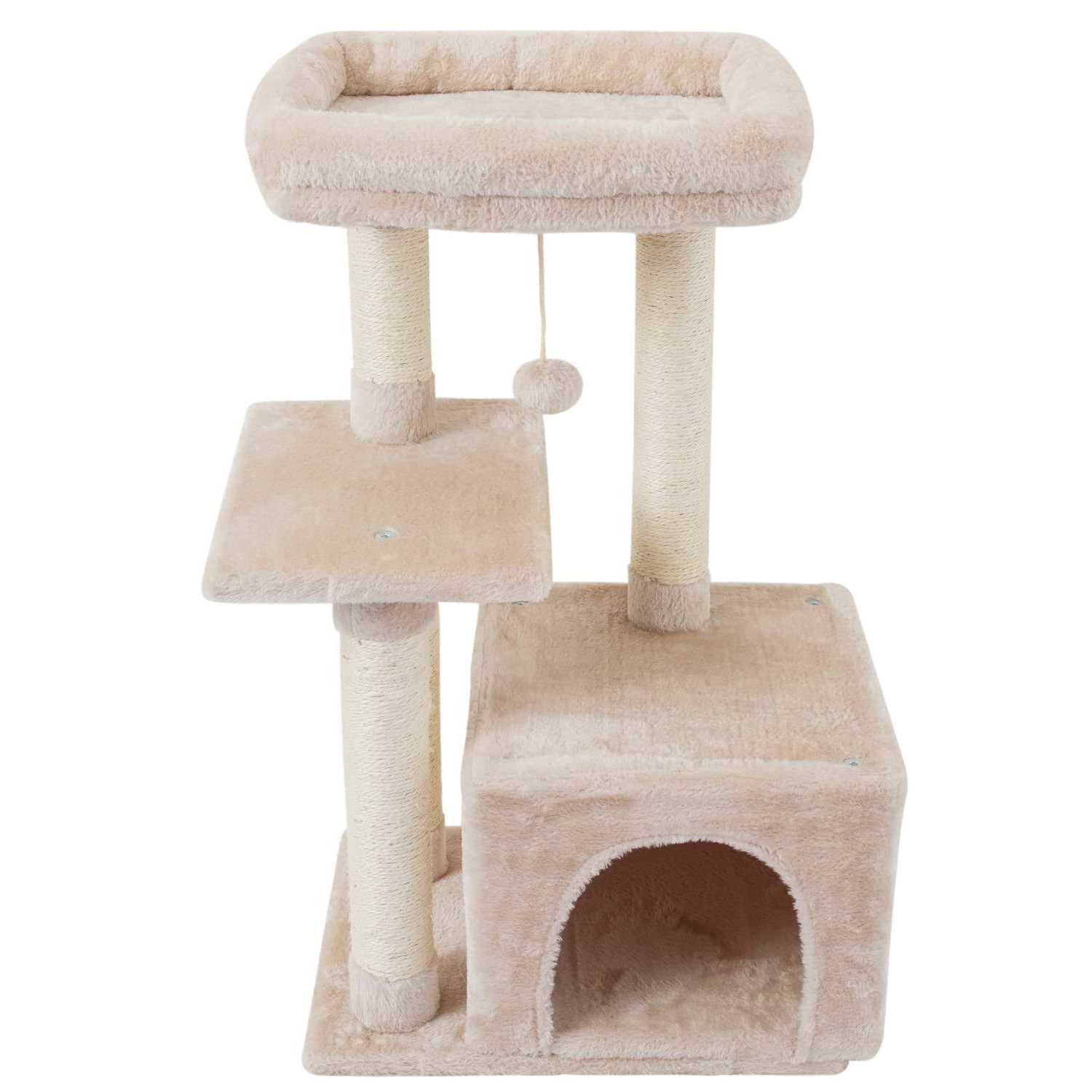 FISH&NAP Cute Cat Tree Kitten Cat Tower for Indoor Cat Condo Sisal Scratching Posts with Jump Platform Cat Furniture Activity Center Play House - Healthber