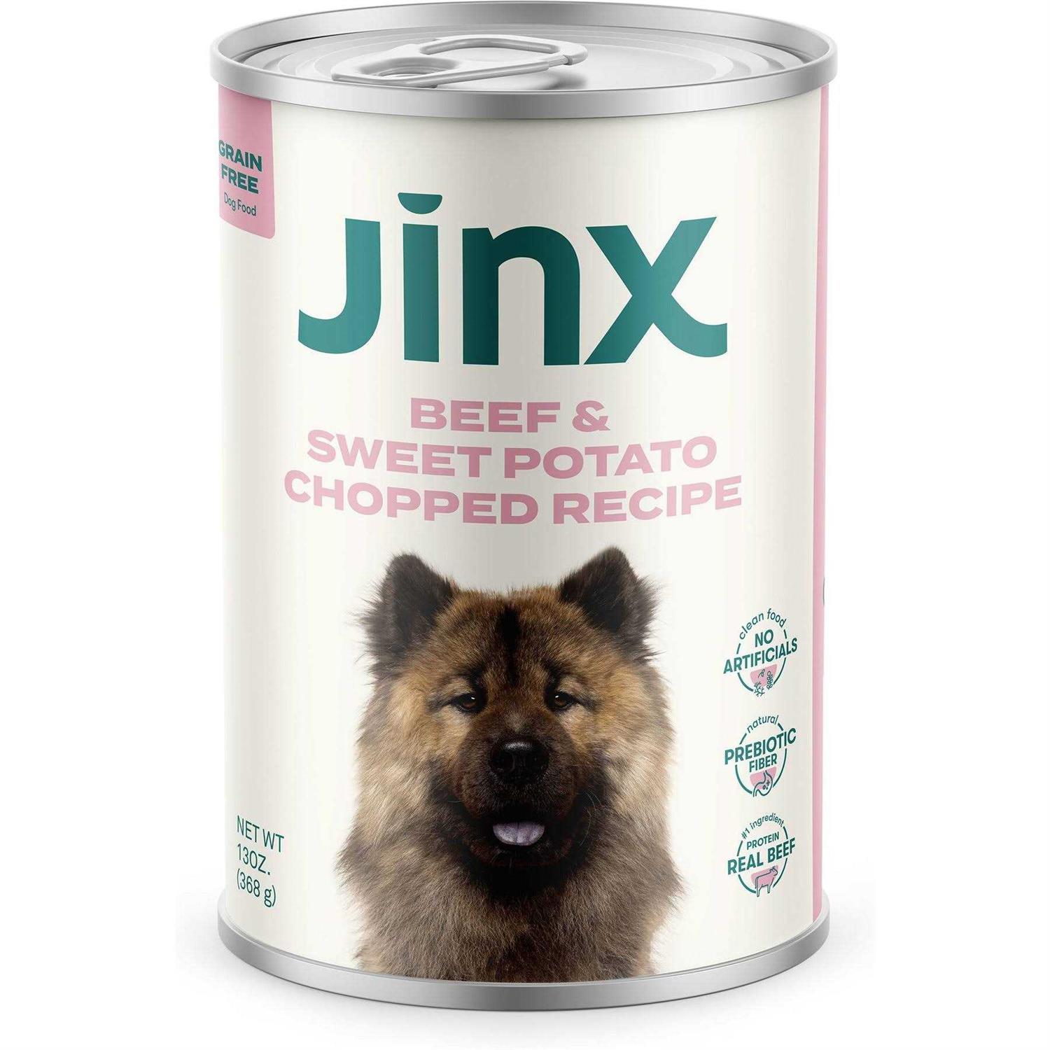 Jinx Grain-Free Sweet Potato Chopped Recipe Wet Dog Food - Healthber