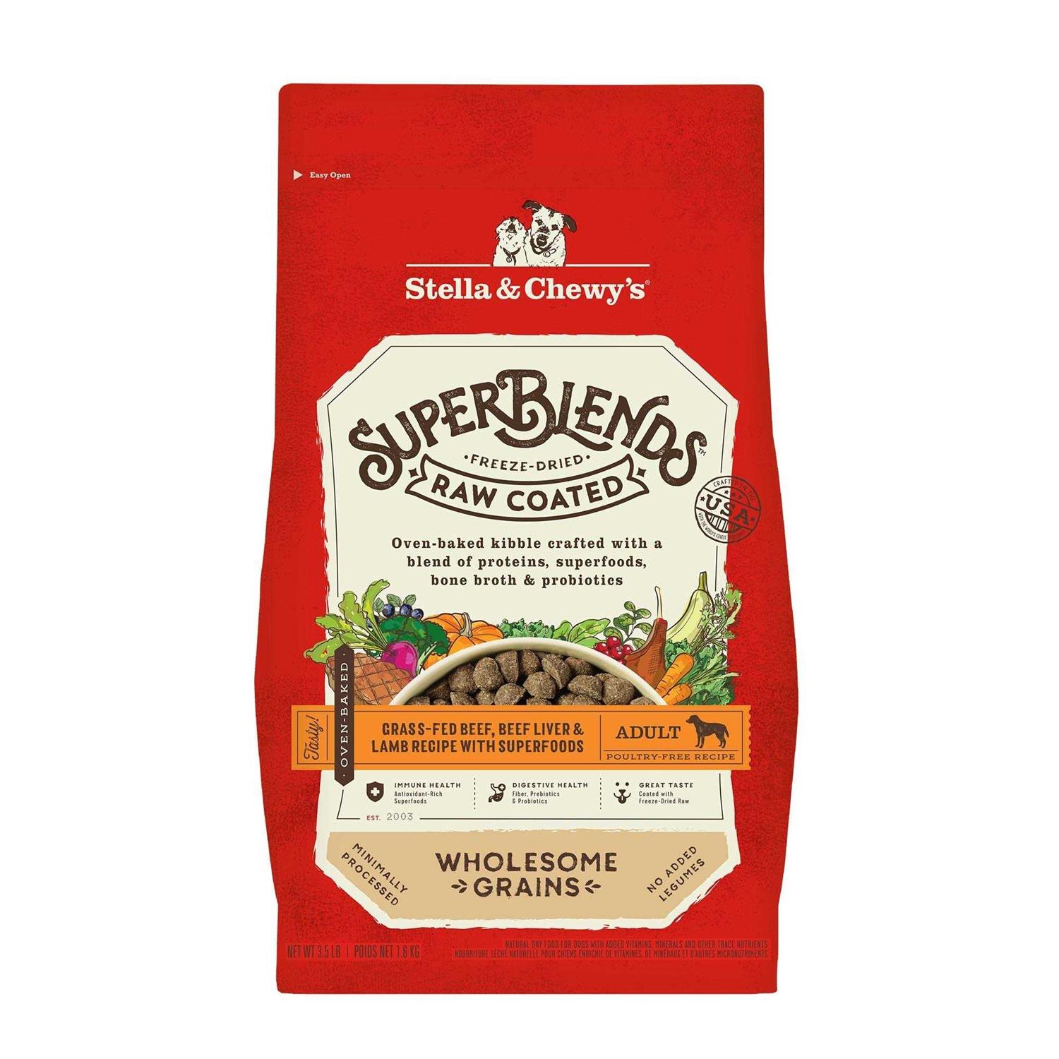 Stella & Chewy’s SuperBlends Raw Wholesome Grains Grass-Fed Beef - Healthber