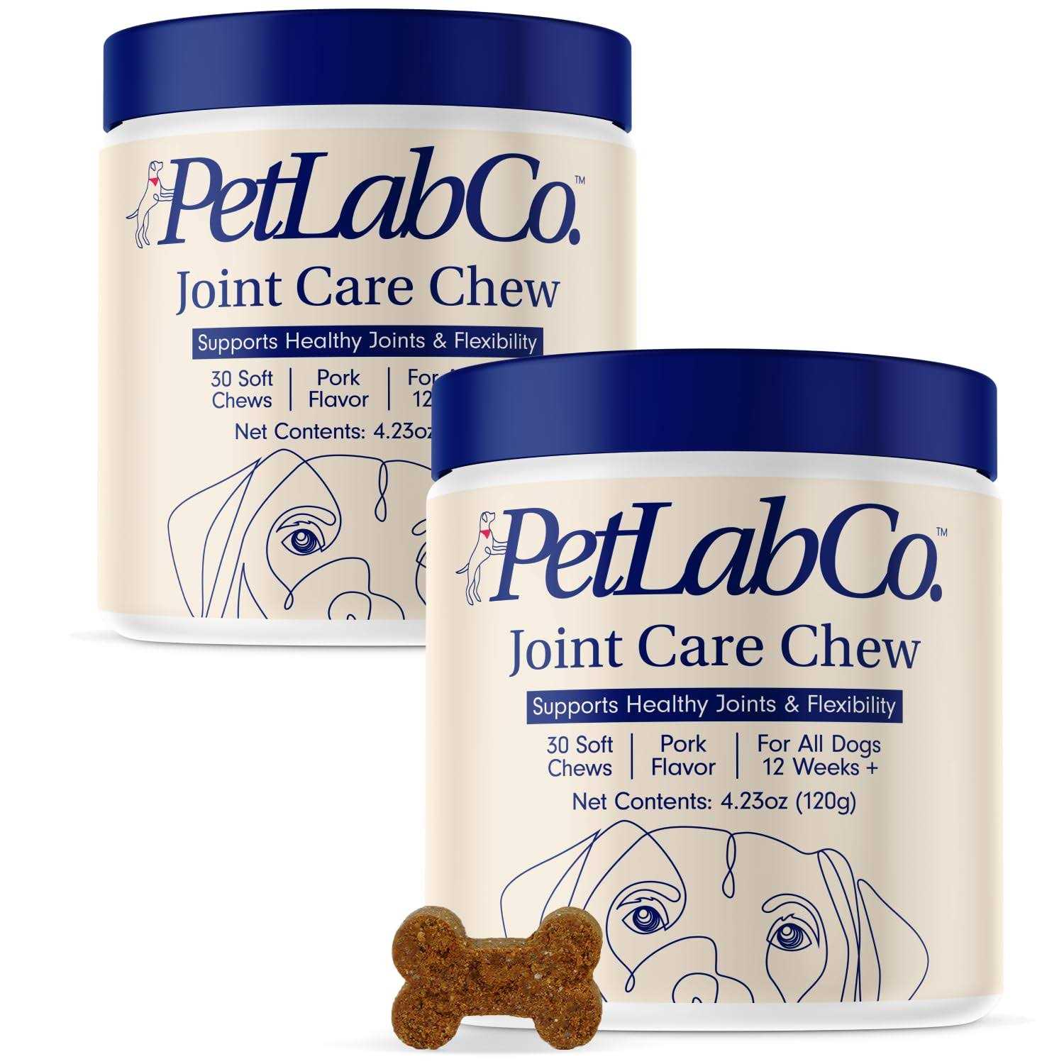 Petlab Co. Joint Care Chews High Levels of Glucosamine for Dogs, Green Lipped Mussels, Omega 3 and - Healthber