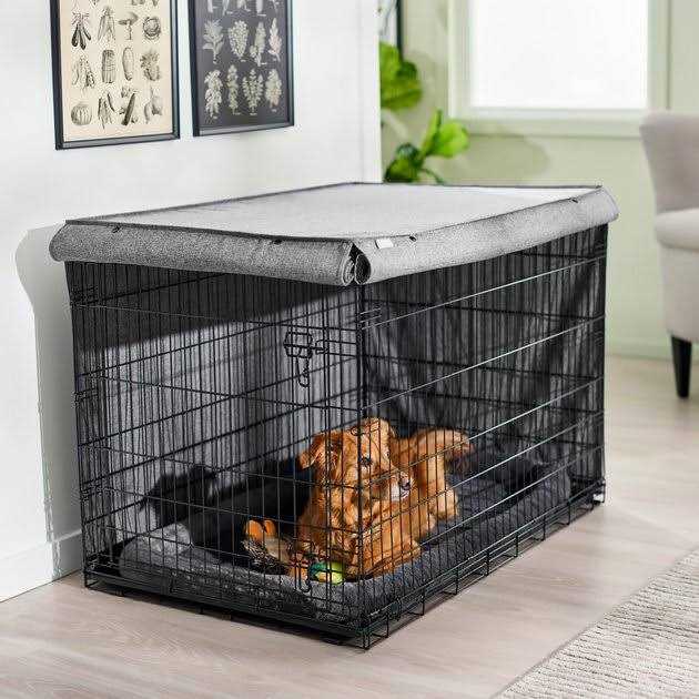 Frisco Faux linen Dog Crate Cover - Healthber
