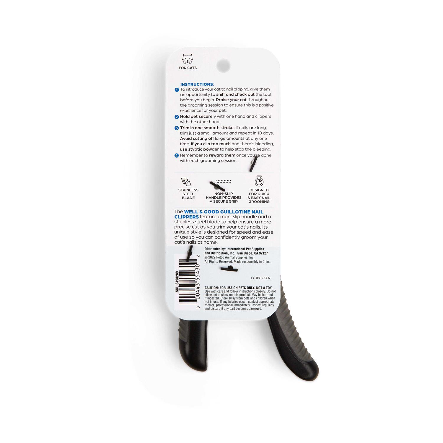 Well & Good Guillotine Cat Nail Clippers - Healthber