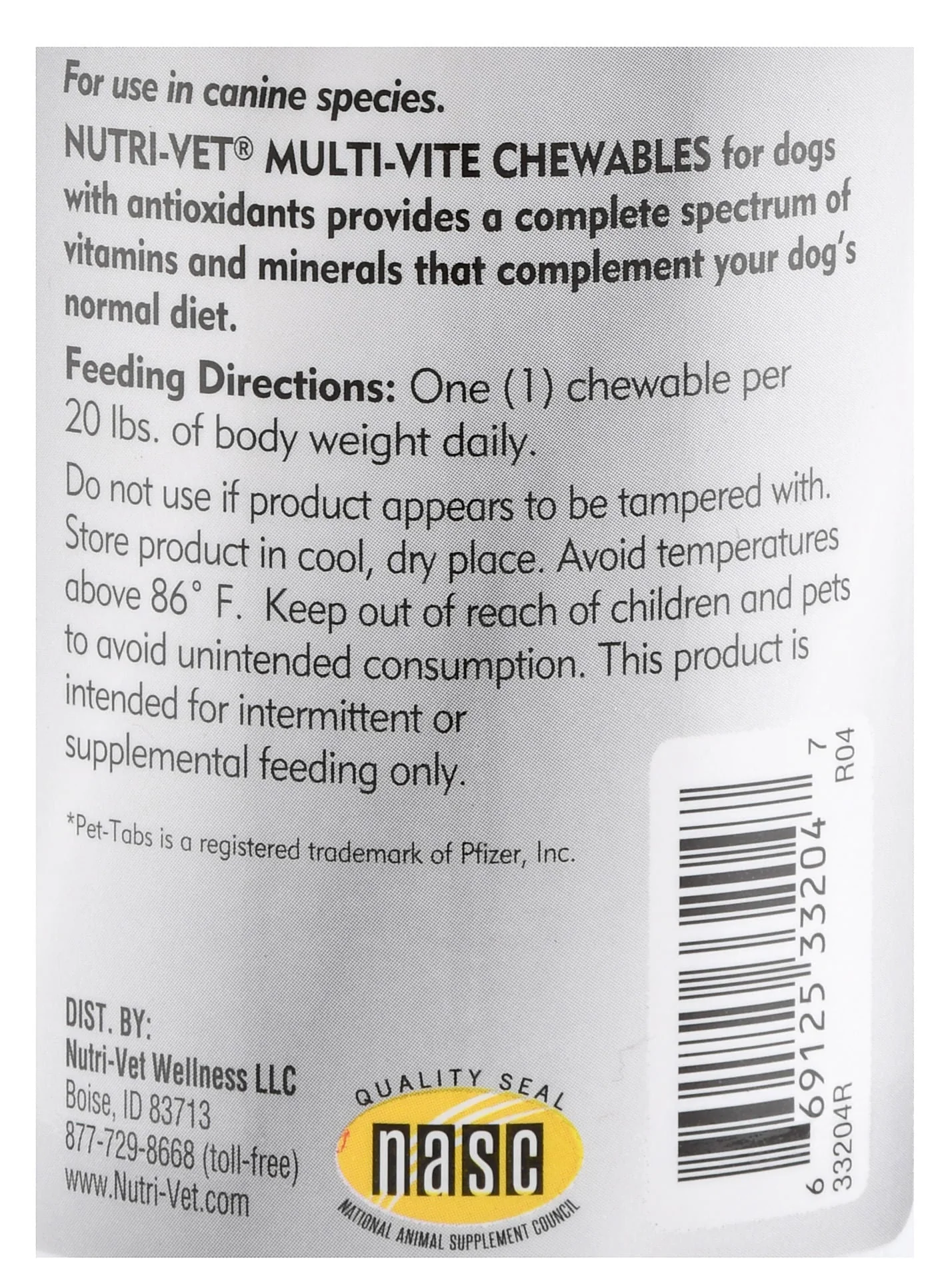 Nutri-Vet Multi-Vite Chewables for Dogs - Healthber