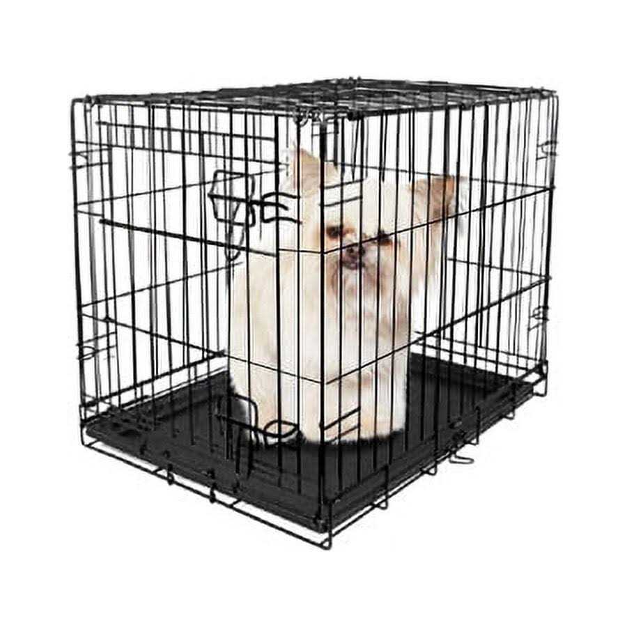 Vibrant Life Single-Door Folding Dog Crate with Divider - Healthber