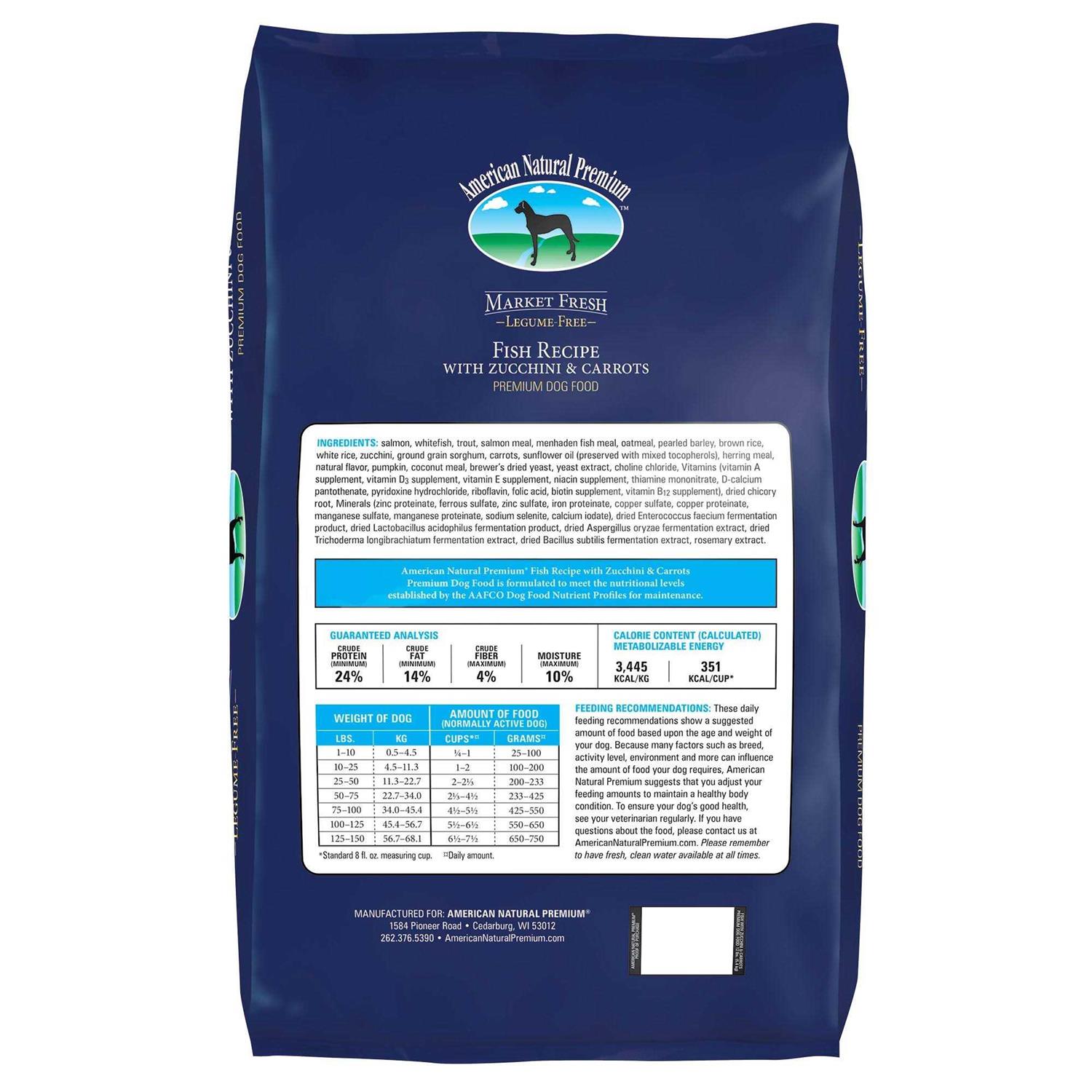 American Natural Premium Market Fresh Fish Recipe with Zucchini & Carrots Dry Dog Food - Healthber