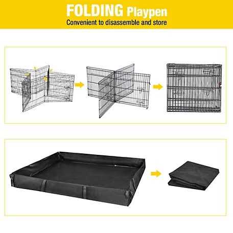 Aivituvin Portable Pet Playpenes Small Pet Playpen with Floor AIR71 - Healthber