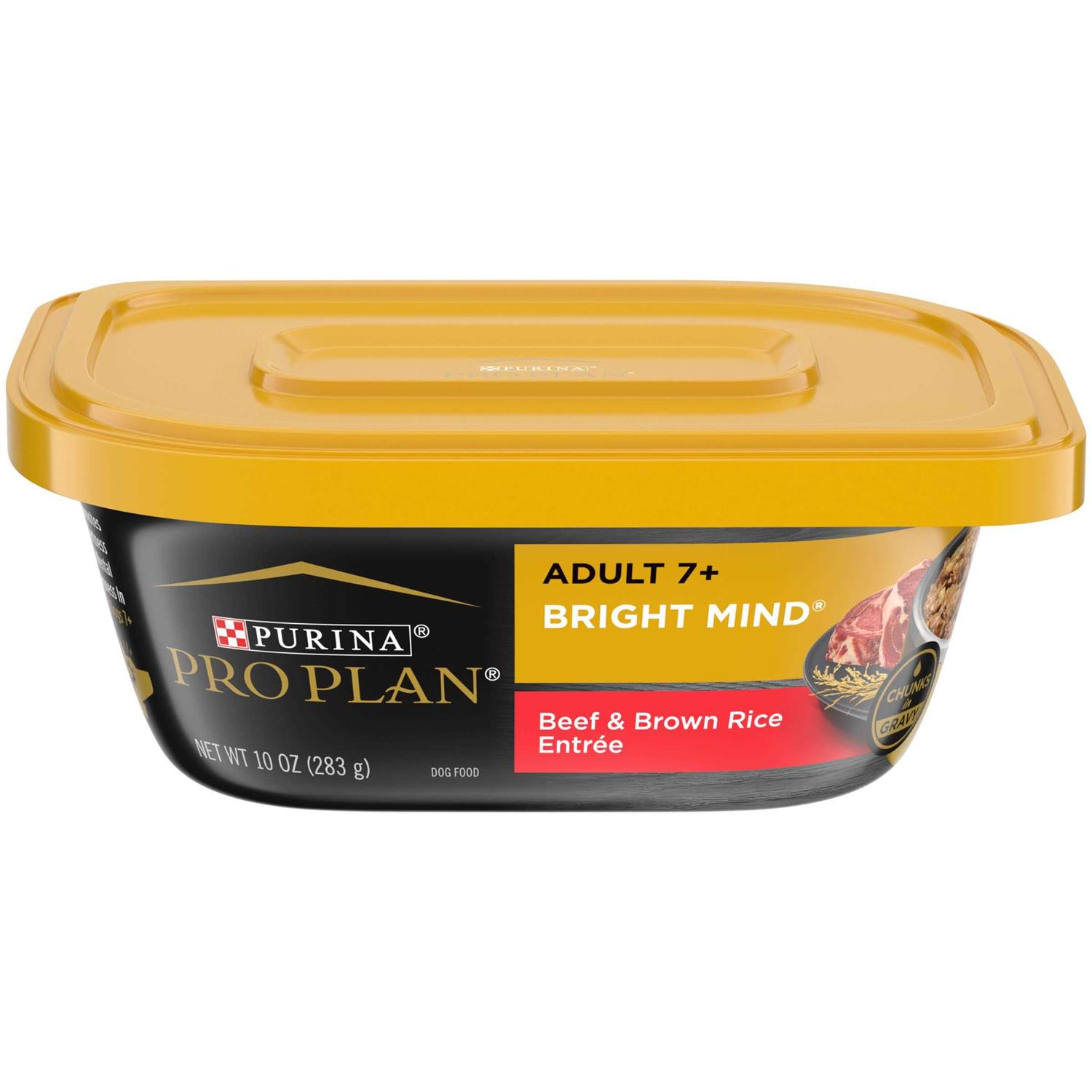 Purina Pro Plan Bright Mind Senior Adult 7+ Brown Rice Entree Wet Dog Food - Healthber