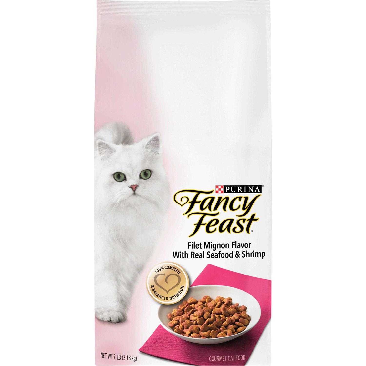 Fancy Feast Dry Cat Food Filet Mignon Flavor with Seafood & Shrimp - Healthber