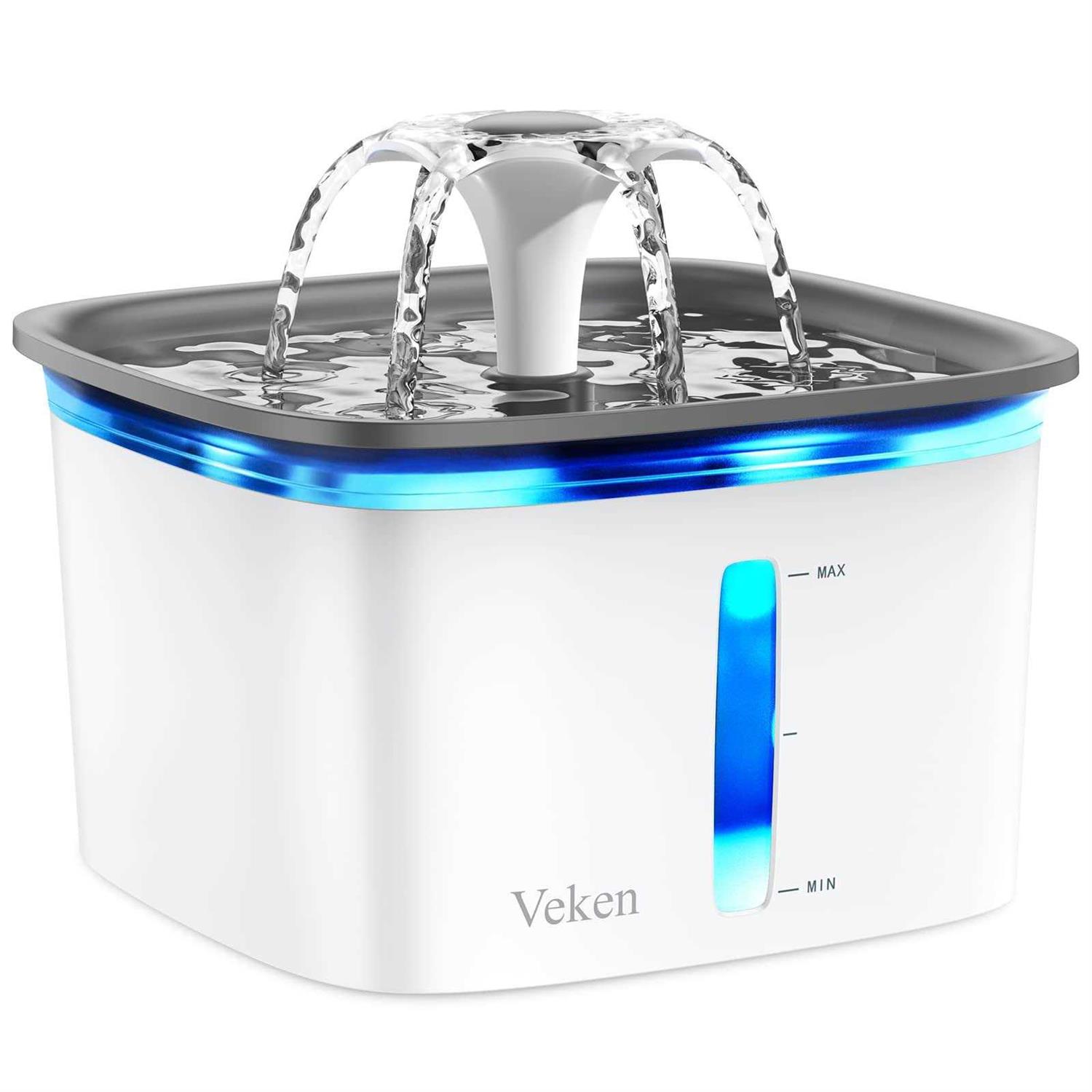 Veken 95oz/2.8L Pet Fountain Automatic Cat Water Fountain Dog Water Dispenser with Smart Pump for Cats - Healthber