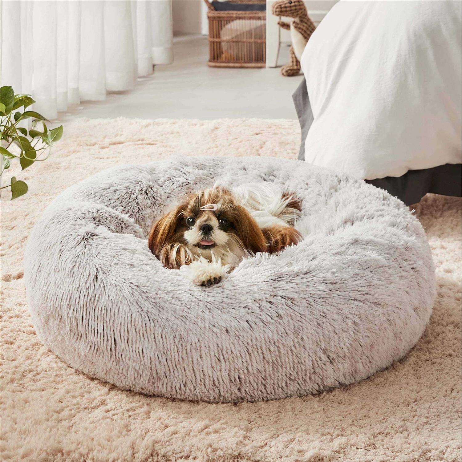WESTERN HOME WH Western Home Faux Fur Dog Bed & Cat Bed Original Calming Dog Bed for Small Medium Large Pets - Healthber