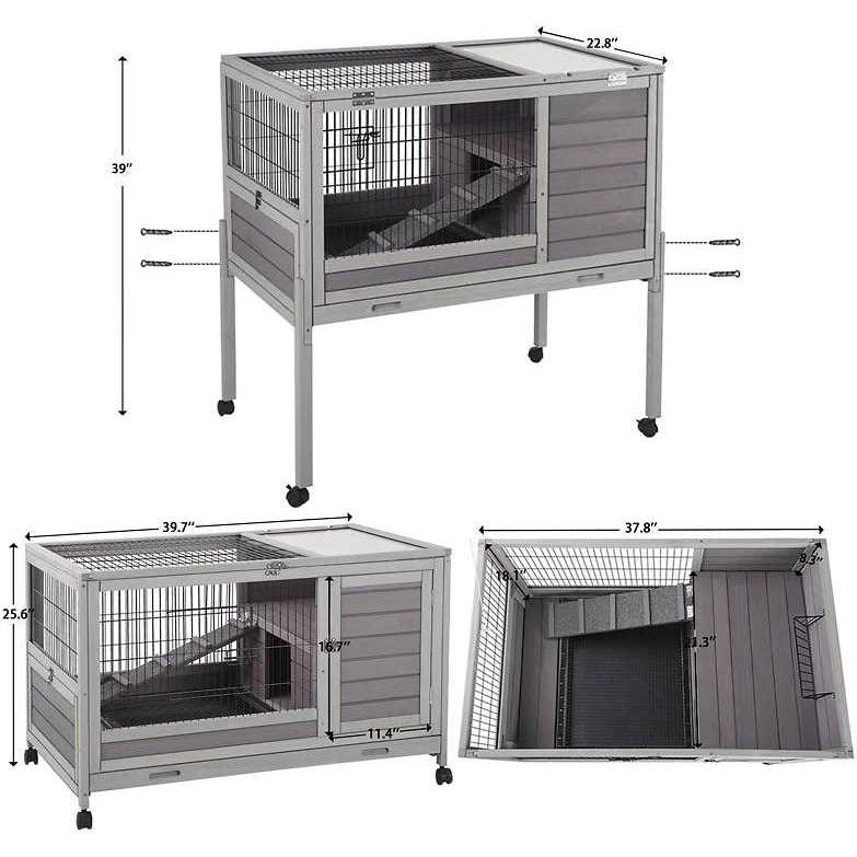 Aivituvin Rabbit Hutch Indoor Bunny Cage - Healthber