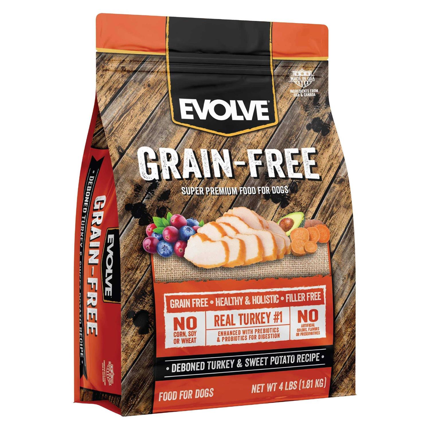 Evolve Grain Free Turkey and Sweet Potato Dog Food - Healthber