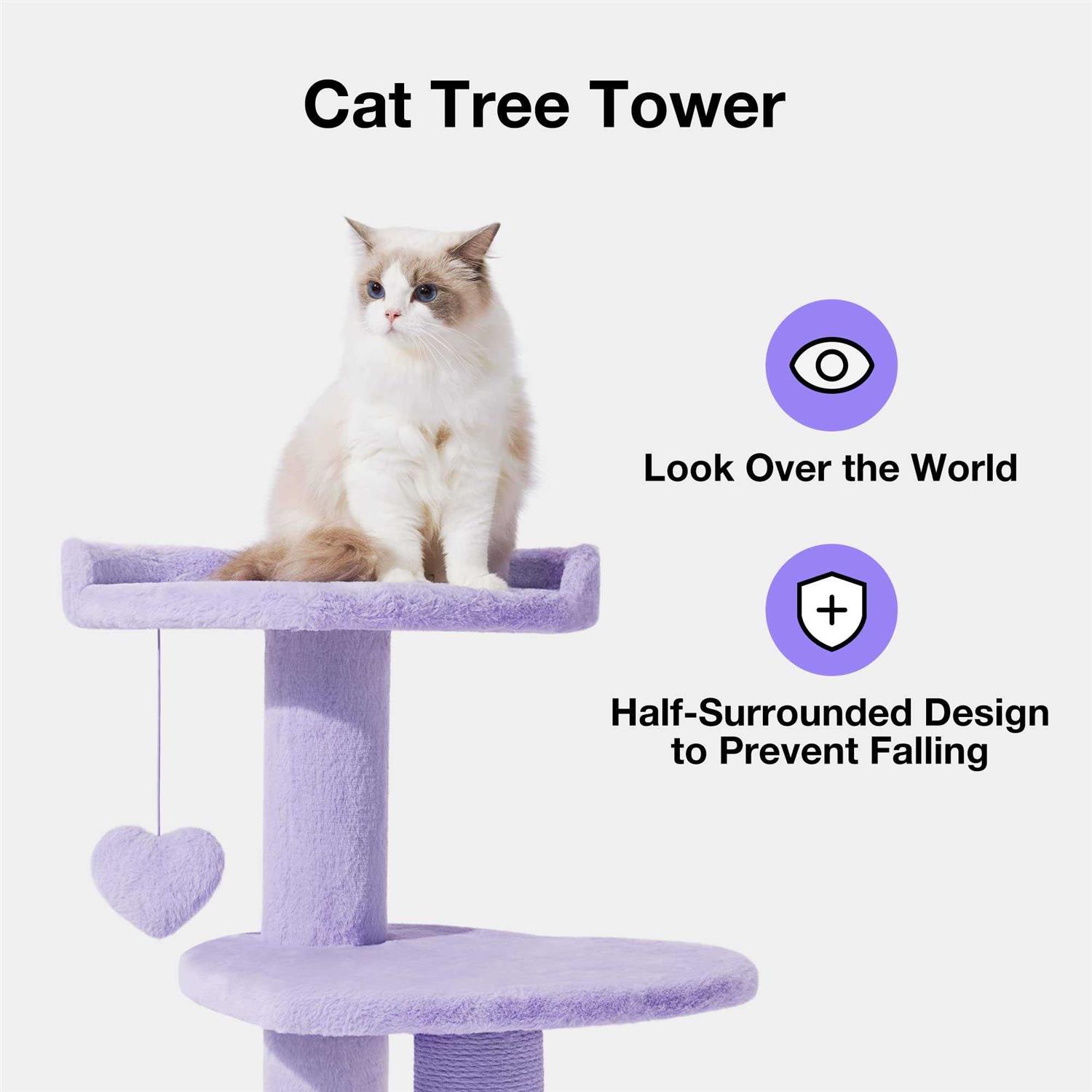 Heartpurrple Cat Climber Tree by Vetreska - Healthber