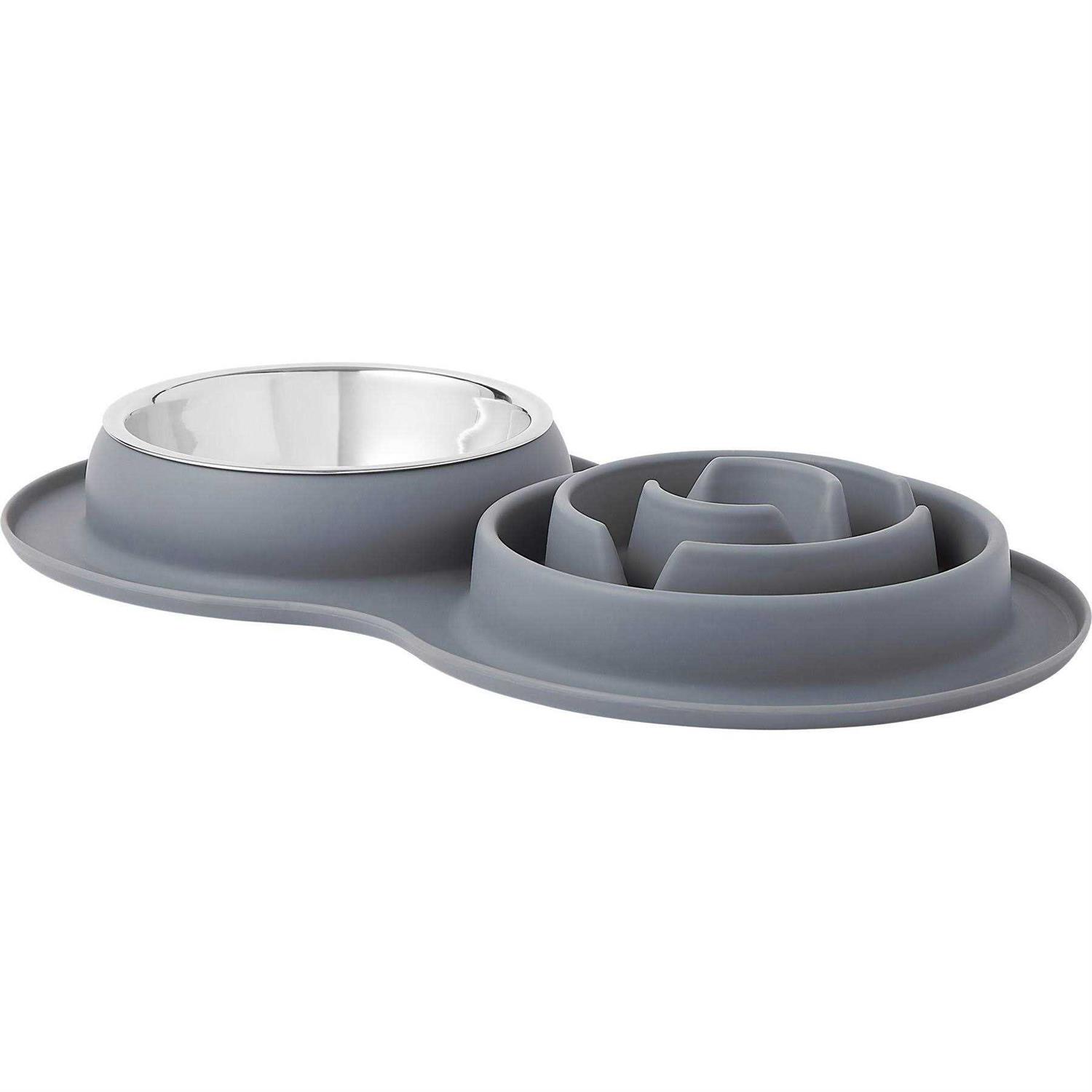 Frisco Silicone Slow Feeder Mat with Stainless Steel Bowl - Healthber