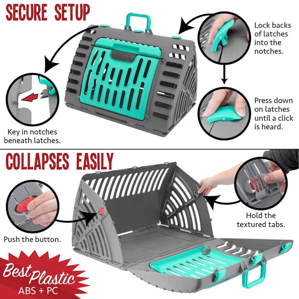 Sport Pet SportPet Designs X-Large Foldable Travel Cat Carrier - Healthber