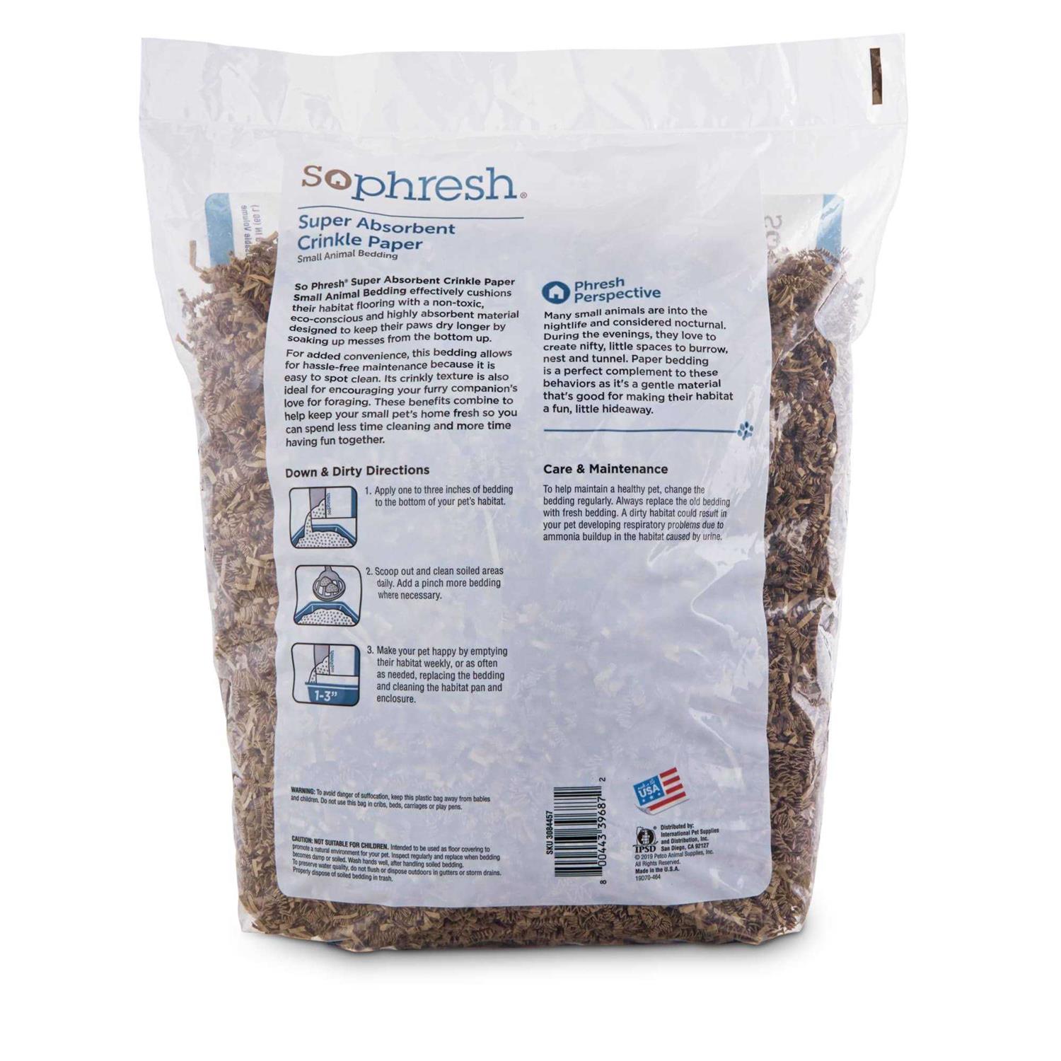 So Phresh Super Absorbent Crinkle Paper Small Animal Bedding - Healthber
