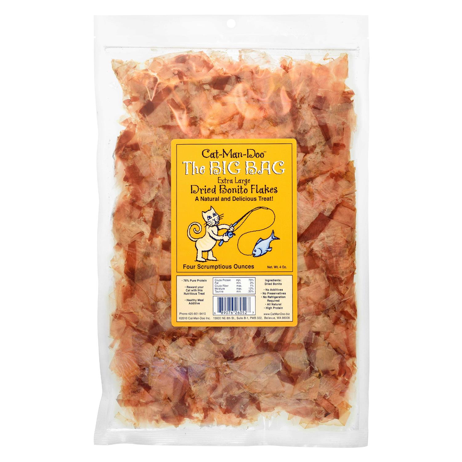 Cat-Man-Doo Extra Large Dried Bonito Flakes Cat Treats - Healthber